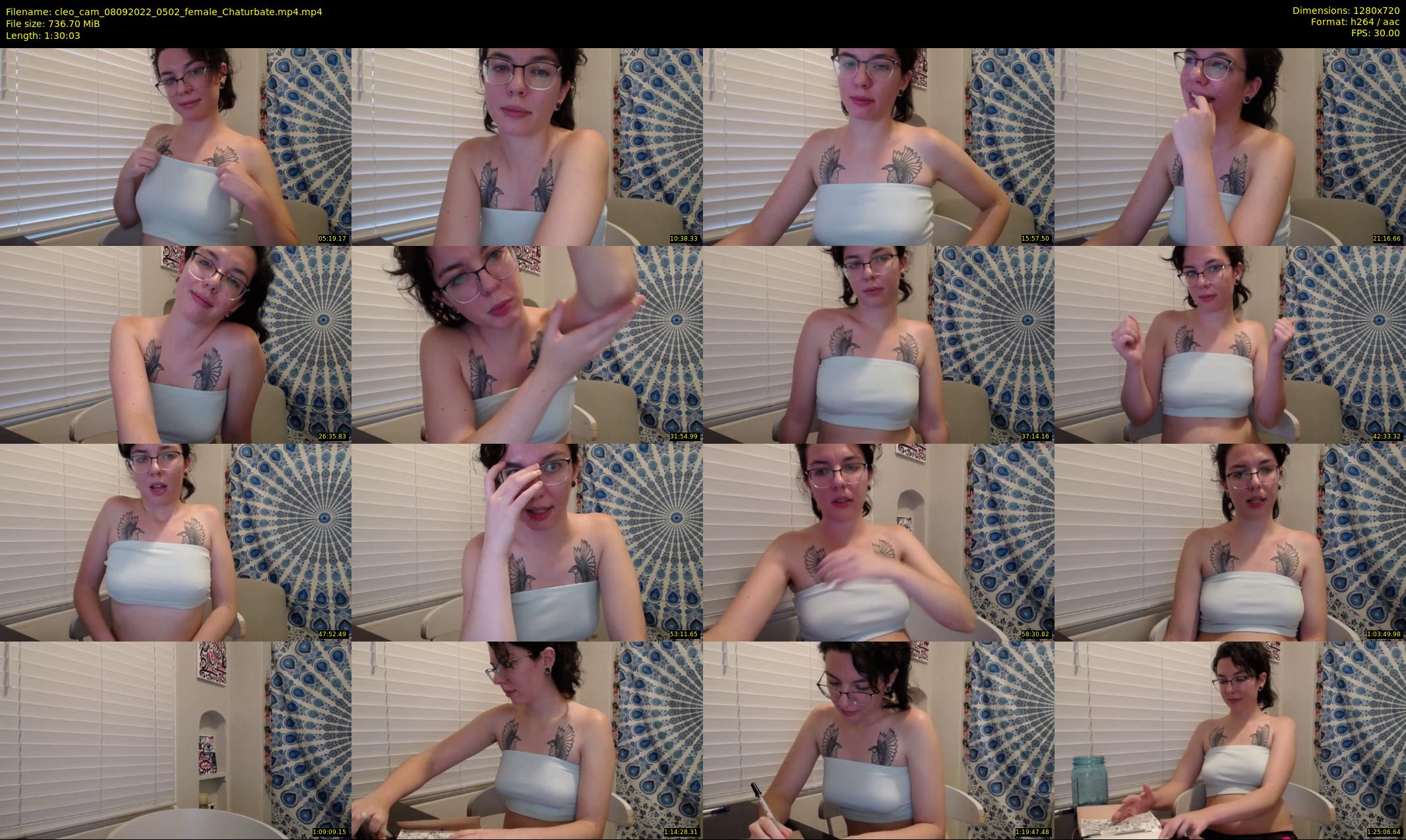 cleo_cam — 91 minute Chaturbate female cam show recording, 720p, Sep 8, 2022