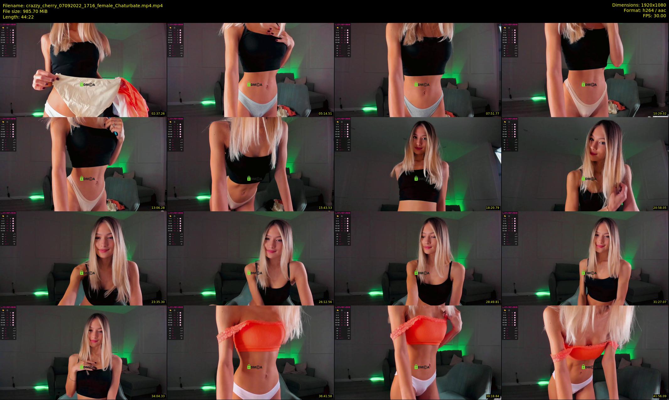 crazzy_cherry — 45 minute Chaturbate female cam show recording, 1080p, Sep 7, 2022