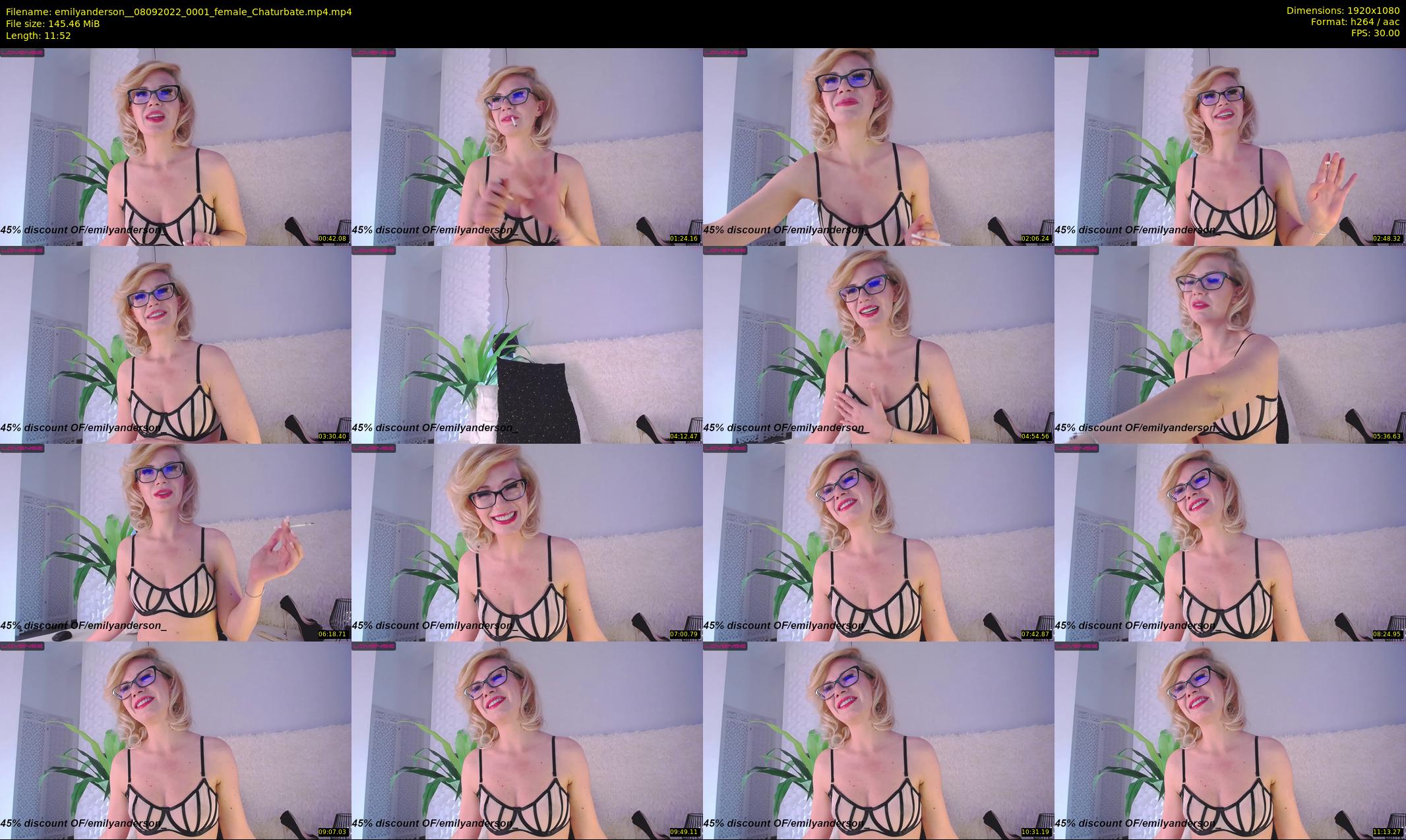 emilyanderson_ — 12 minute Chaturbate female cam show recording, 1080p, Sep 8, 2022