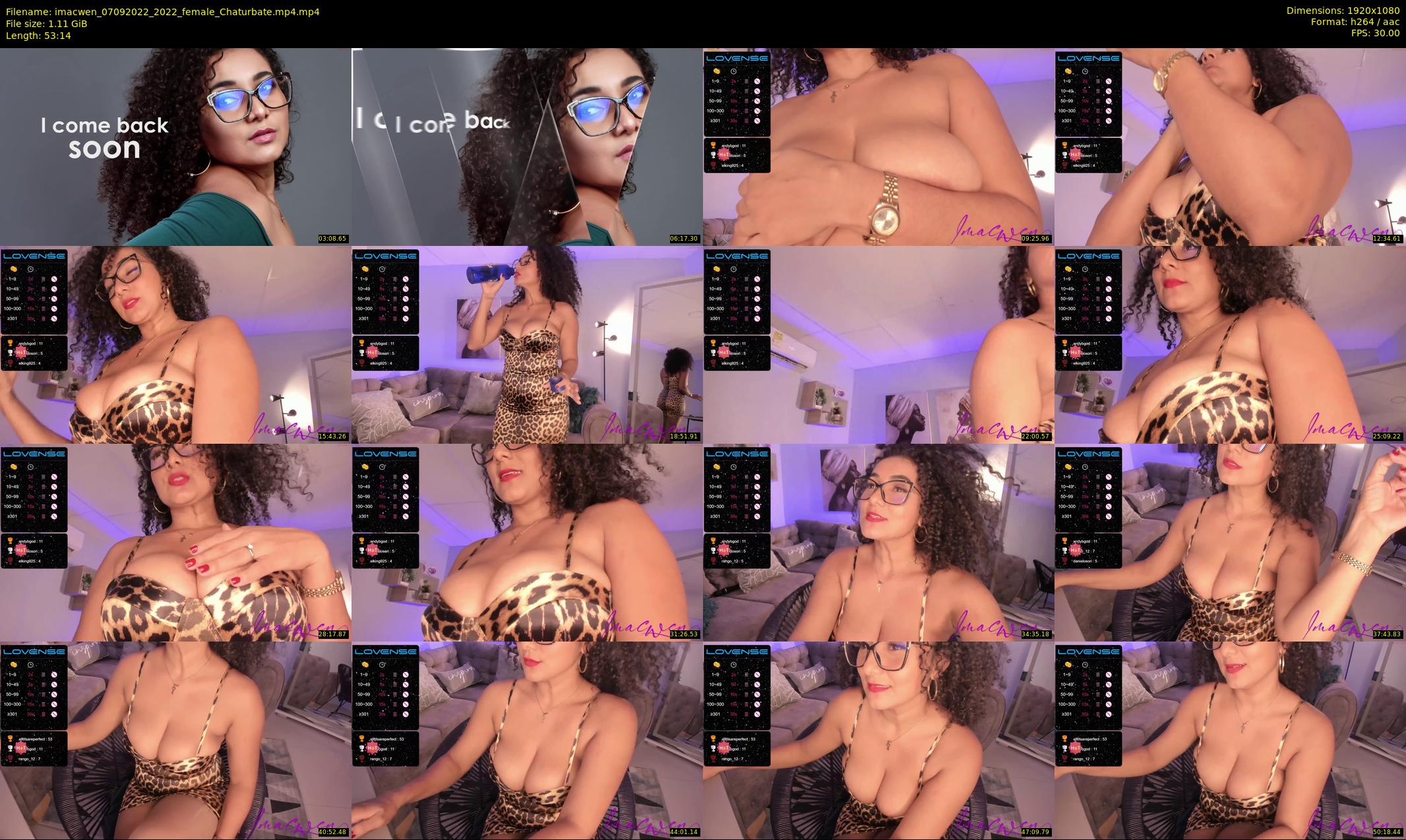 imacwen — 54 minute Chaturbate female cam show recording, 1080p, Sep 7, 2022
