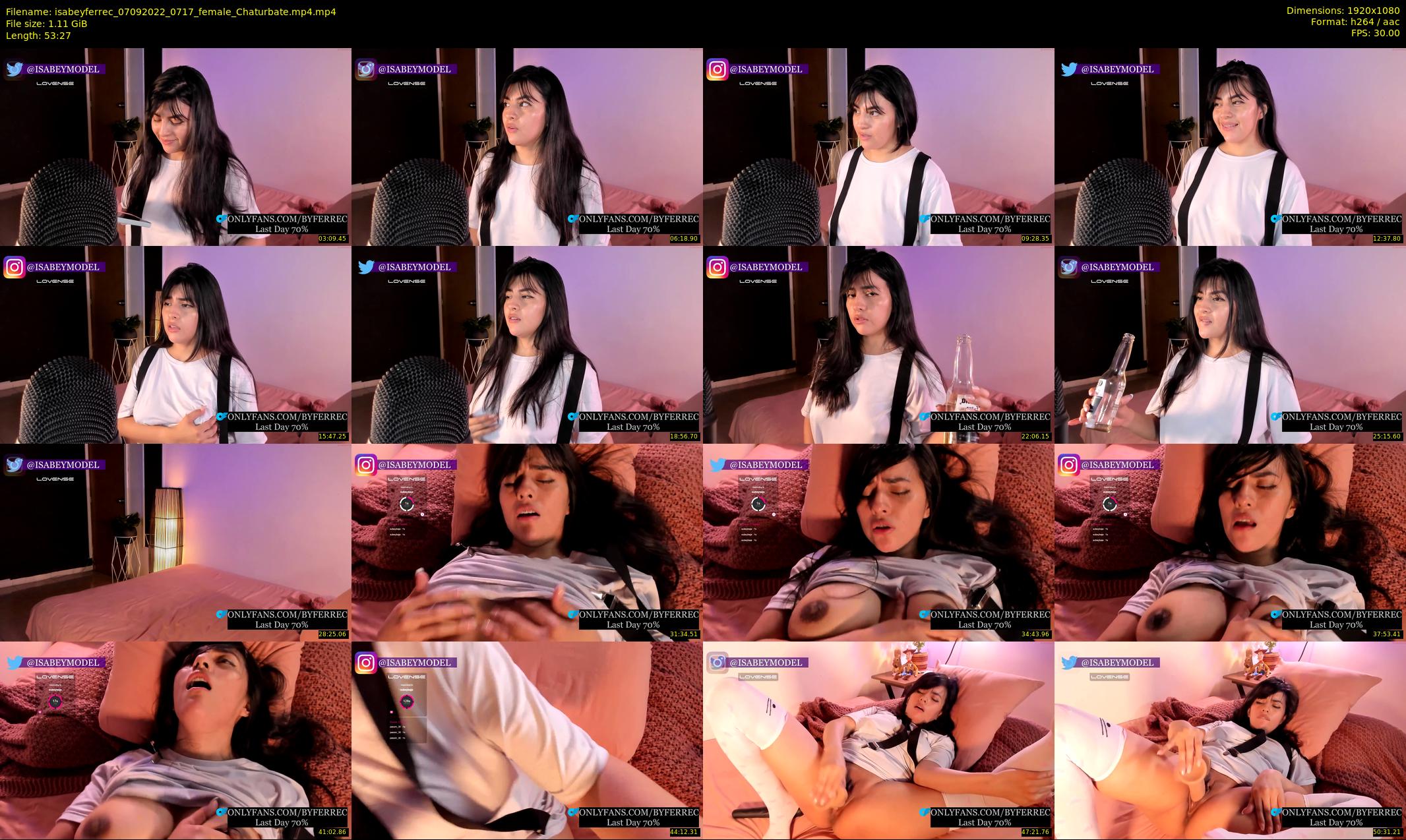 isabeyferrec — 54 minute Chaturbate female cam show recording, 1080p, Sep 7, 2022