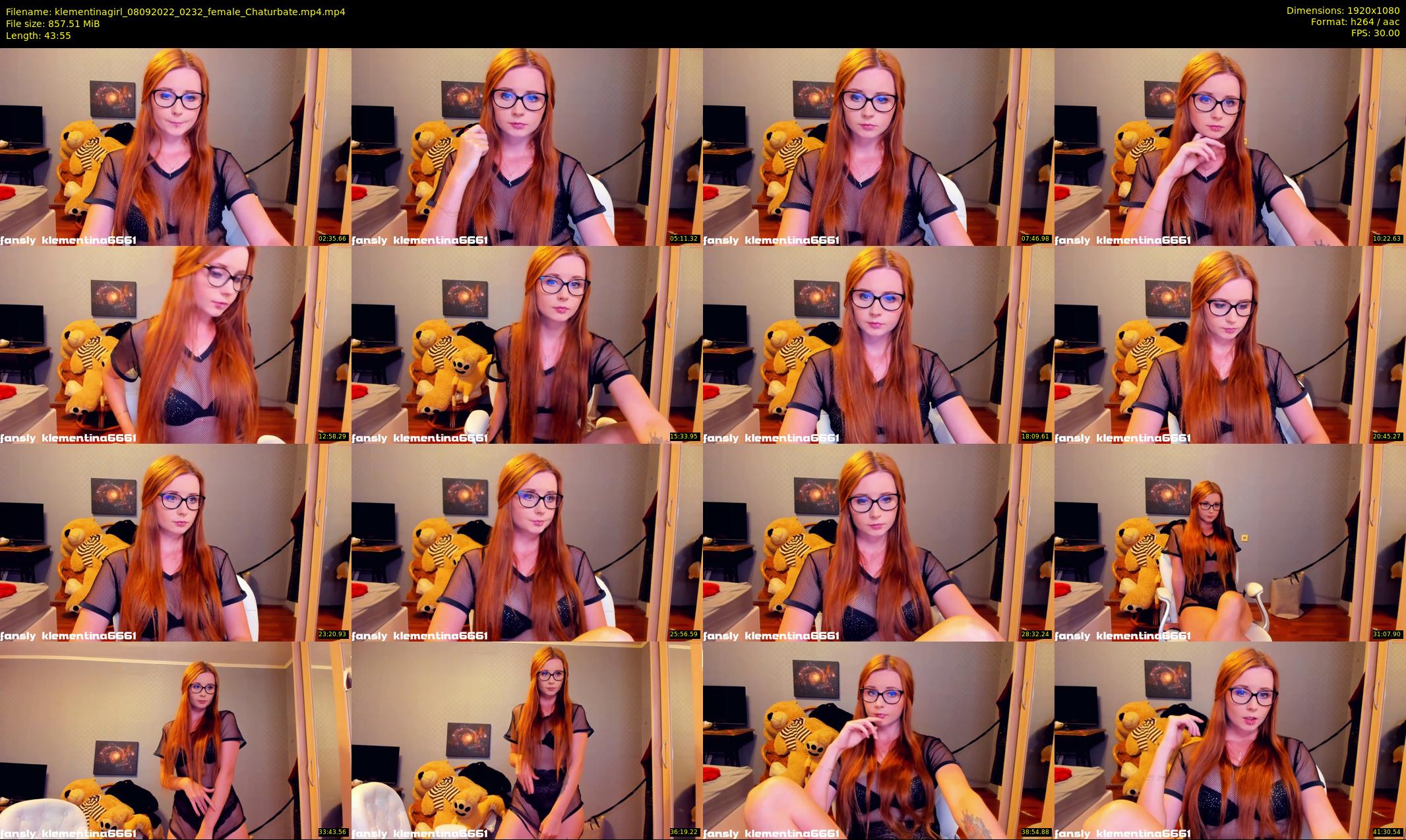 klementinagirl — 44 minute Chaturbate female cam show recording, 1080p, Sep 8, 2022