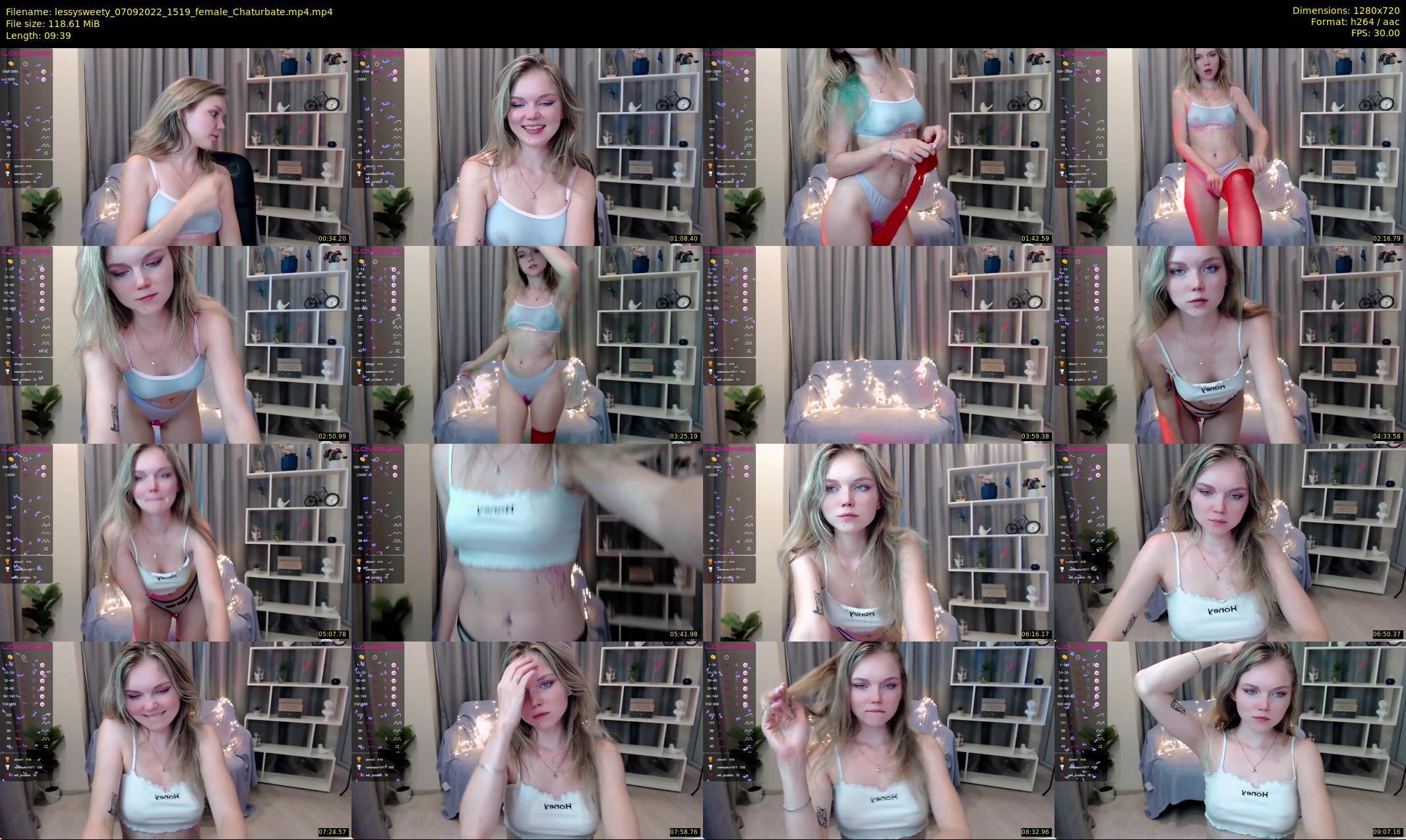 lessysweety — 10 minute Chaturbate female cam show recording, 720p, Sep 7, 2022
