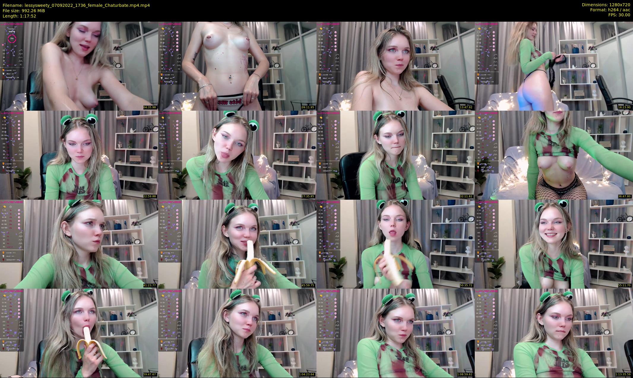 lessysweety — 78 minute Chaturbate female cam show recording, 720p, Sep 7, 2022