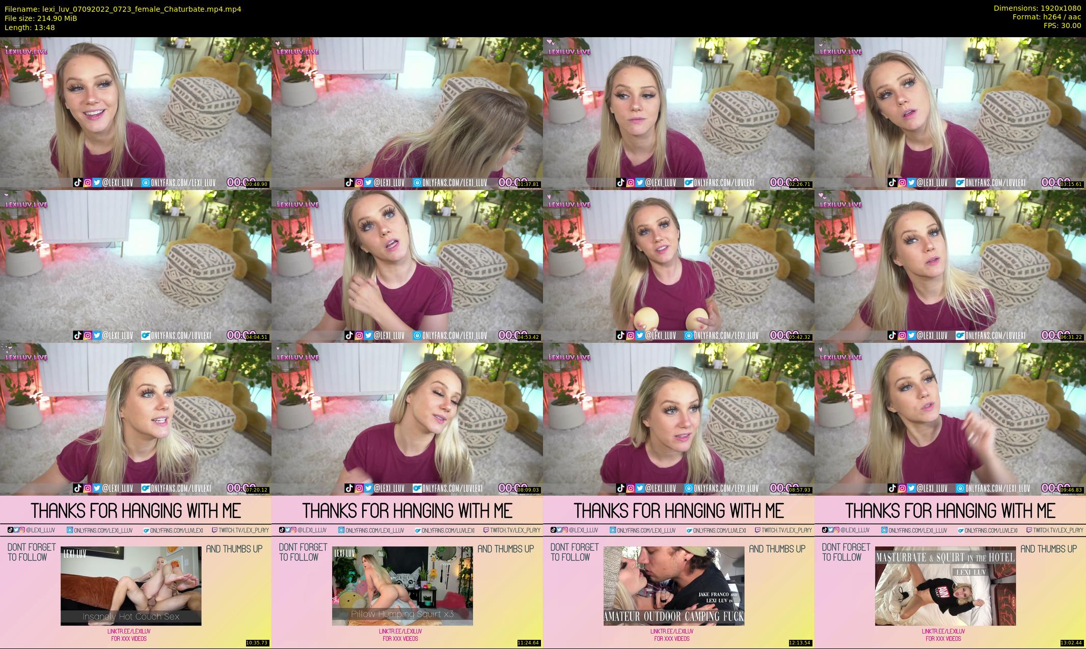 lexi_luv — 14 minute Chaturbate female cam show recording, 1080p, Sep 7, 2022