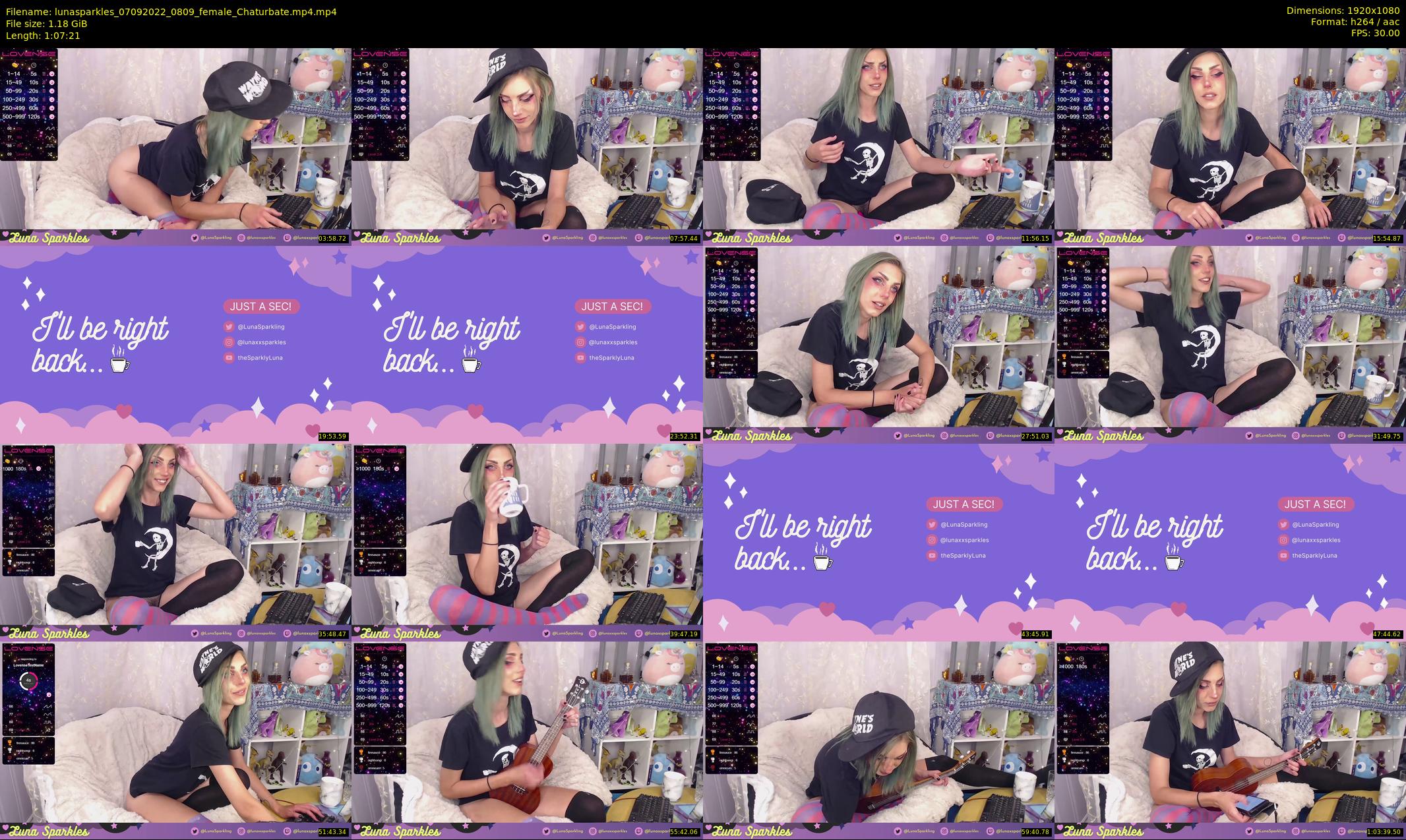 lunasparkles — 68 minute Chaturbate female cam show recording, 1080p, Sep 7, 2022