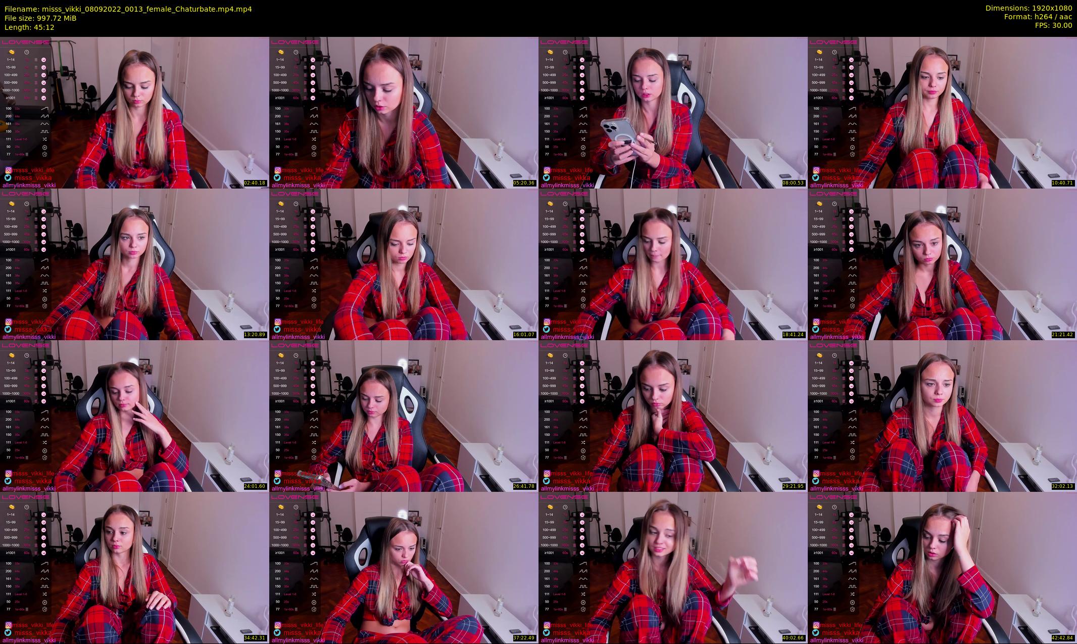 misss_vikki — 46 minute Chaturbate female cam show recording, 1080p, Sep 8, 2022