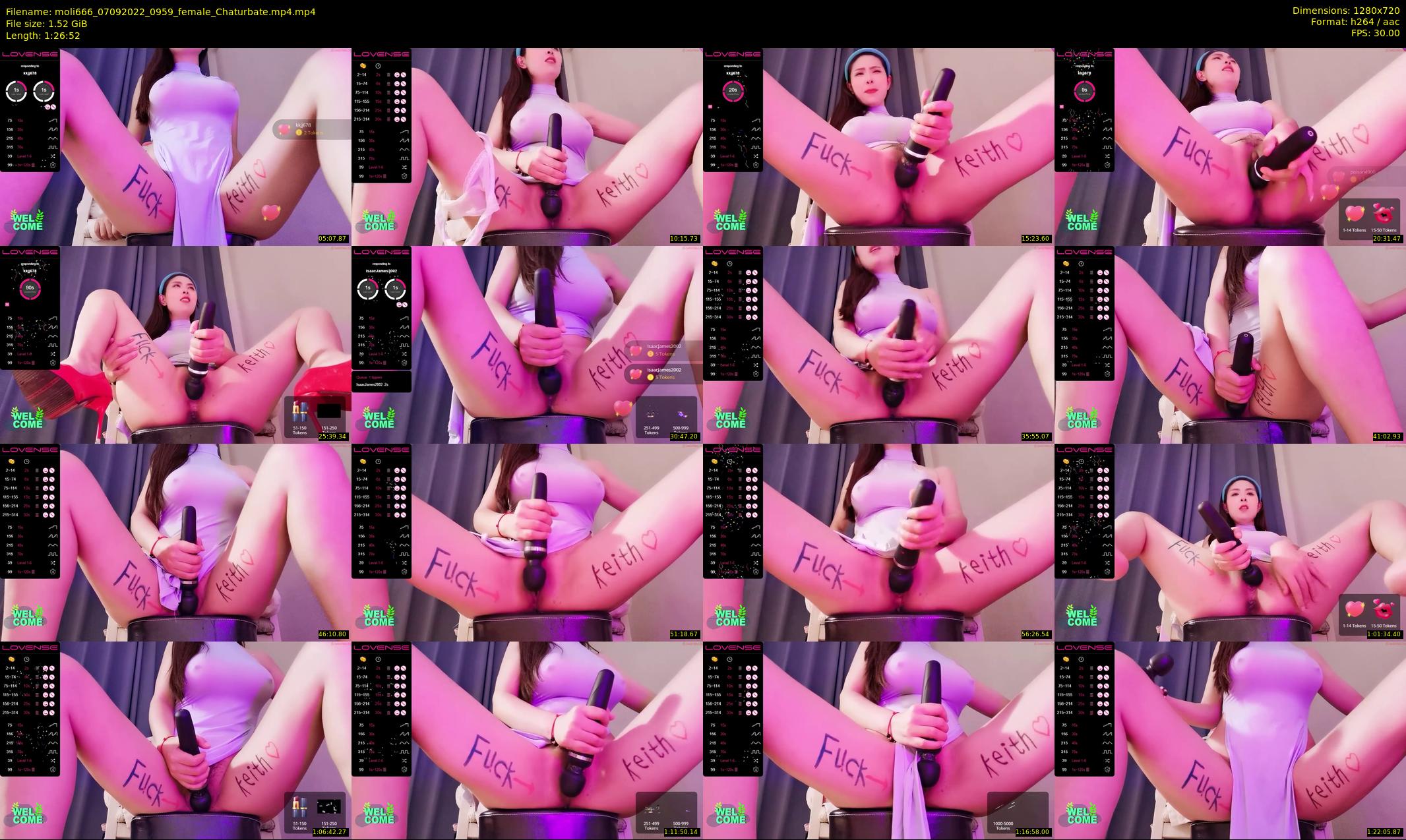 moli666 — 87 minute Chaturbate female cam show recording, 720p, Sep 7, 2022