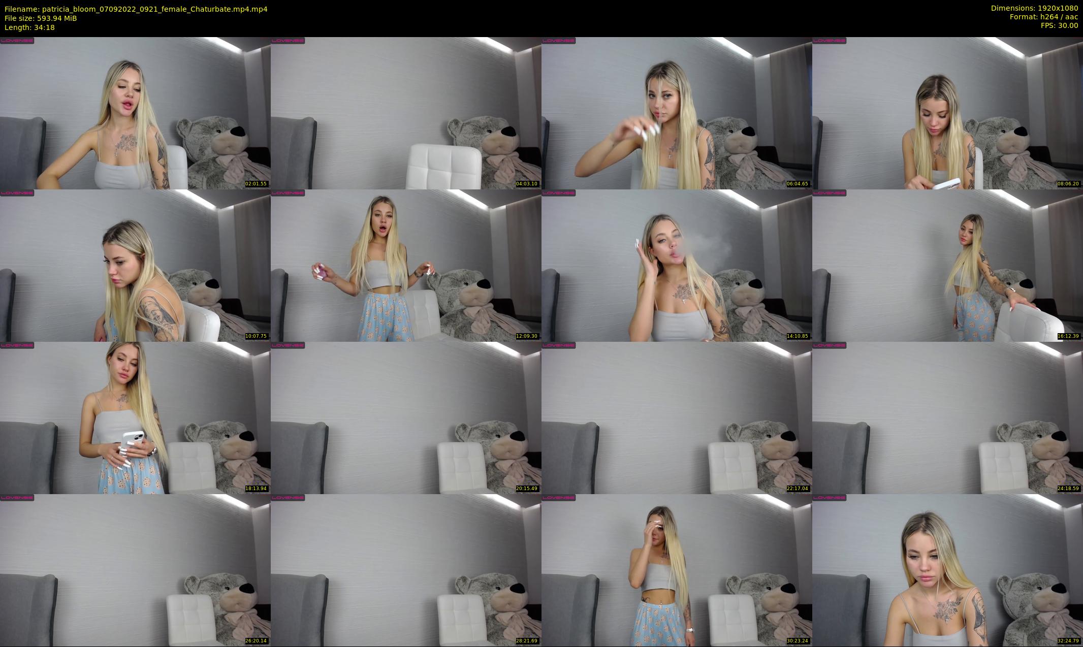 patricia_bloom — 35 minute Chaturbate female cam show recording, 1080p, Sep 7, 2022