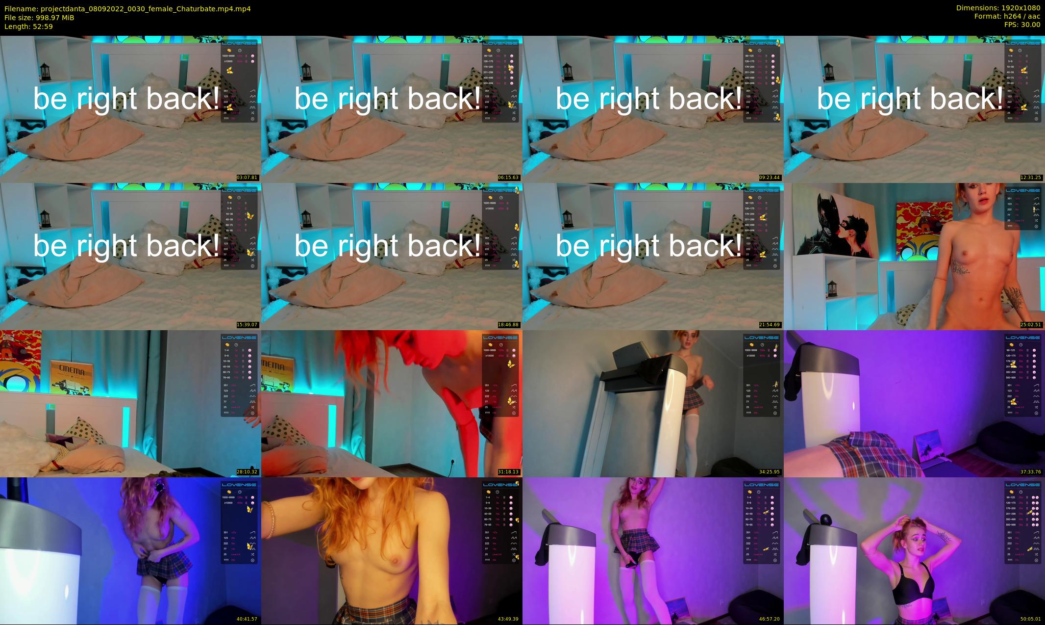 projectdanta — 53 minute Chaturbate female cam show recording, 1080p, Sep 8, 2022
