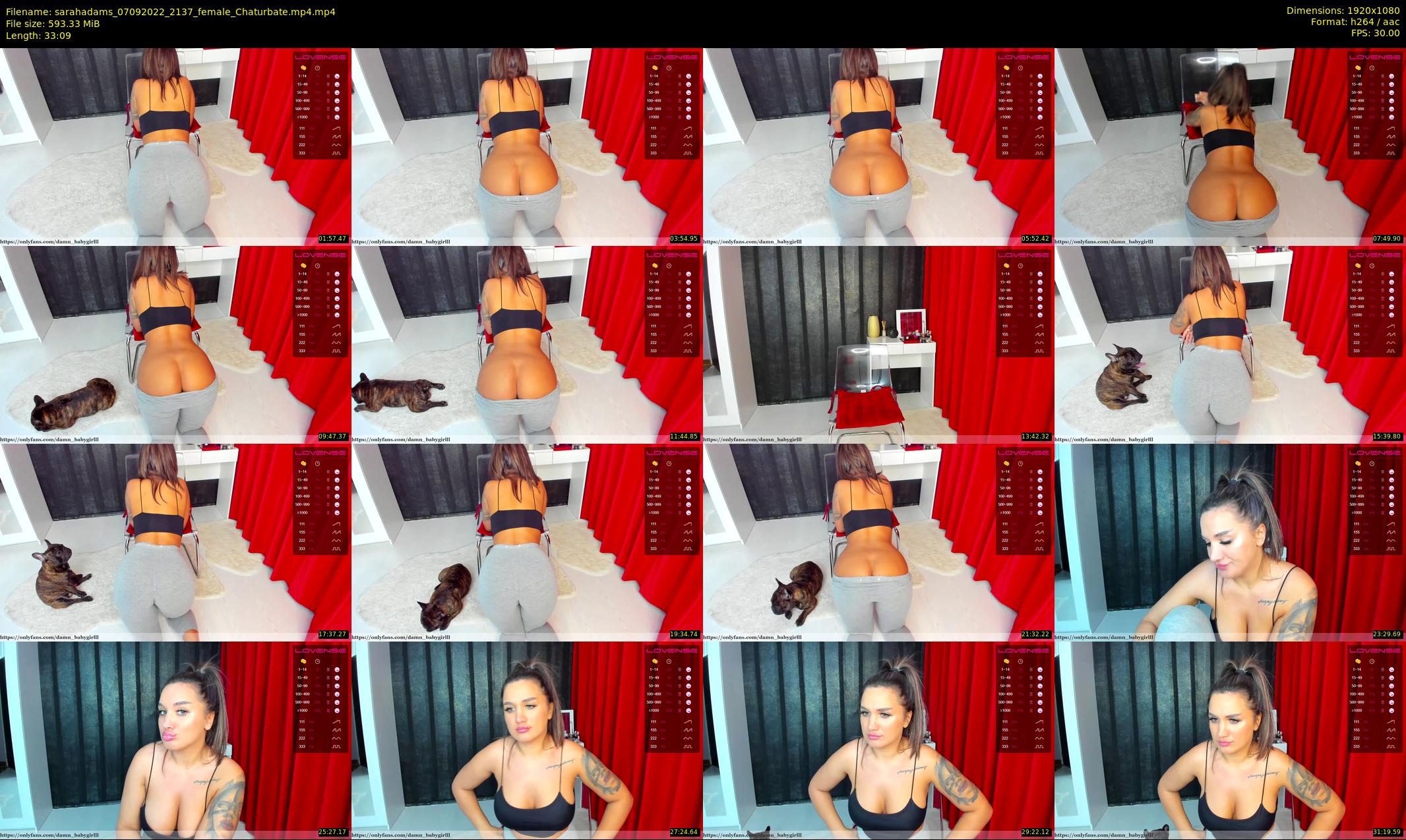 sarahadams — 34 minute Chaturbate female cam show recording, 1080p, Sep 7, 2022
