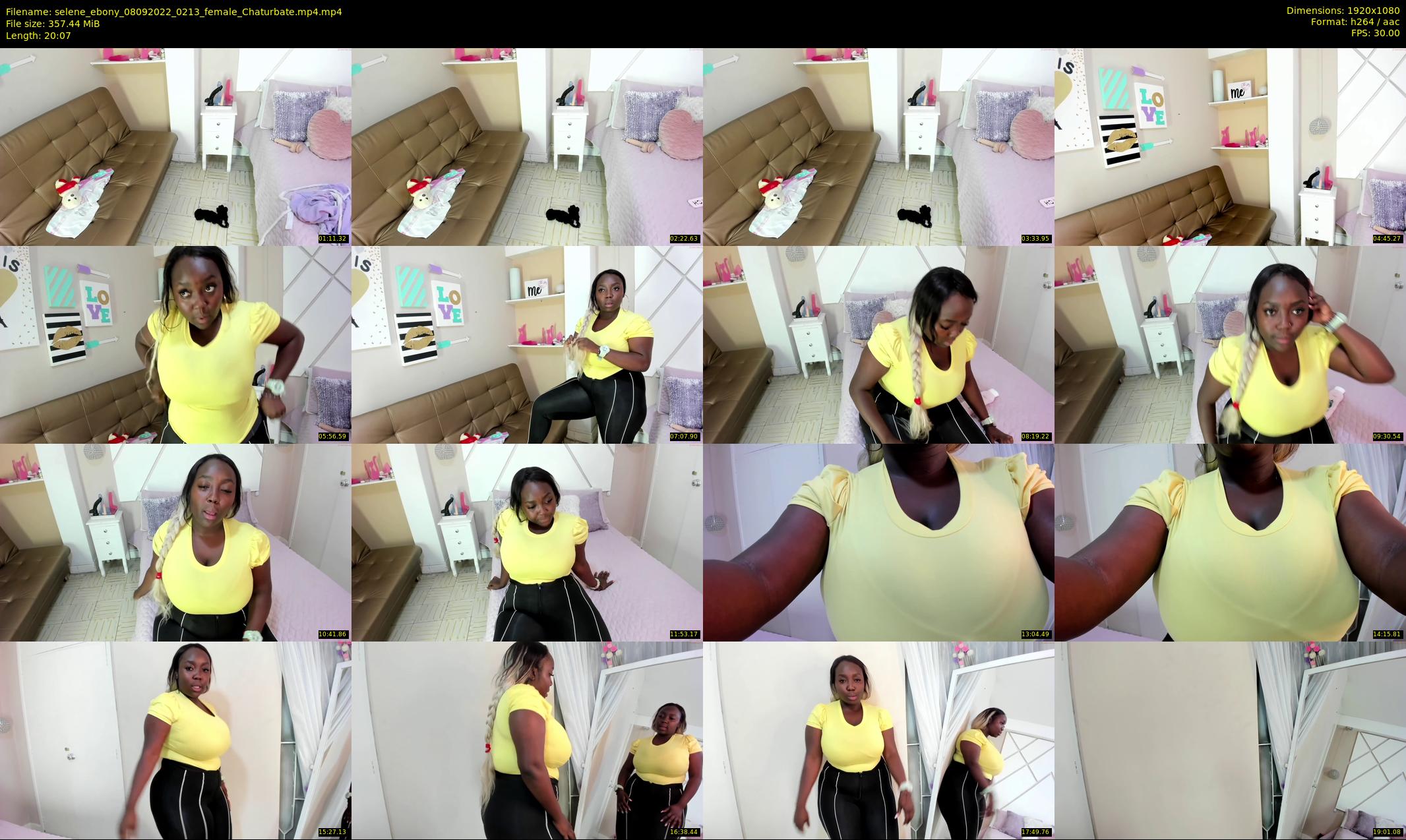 selene_ebony — 21 minute Chaturbate female cam show recording, 1080p, Sep 8, 2022