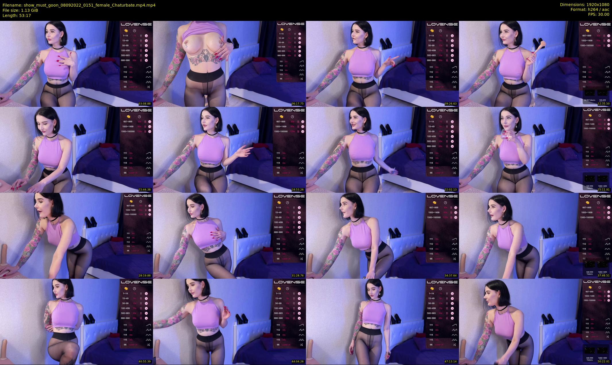 show_must_goon — 54 minute Chaturbate female cam show recording, 1080p, Sep 8, 2022