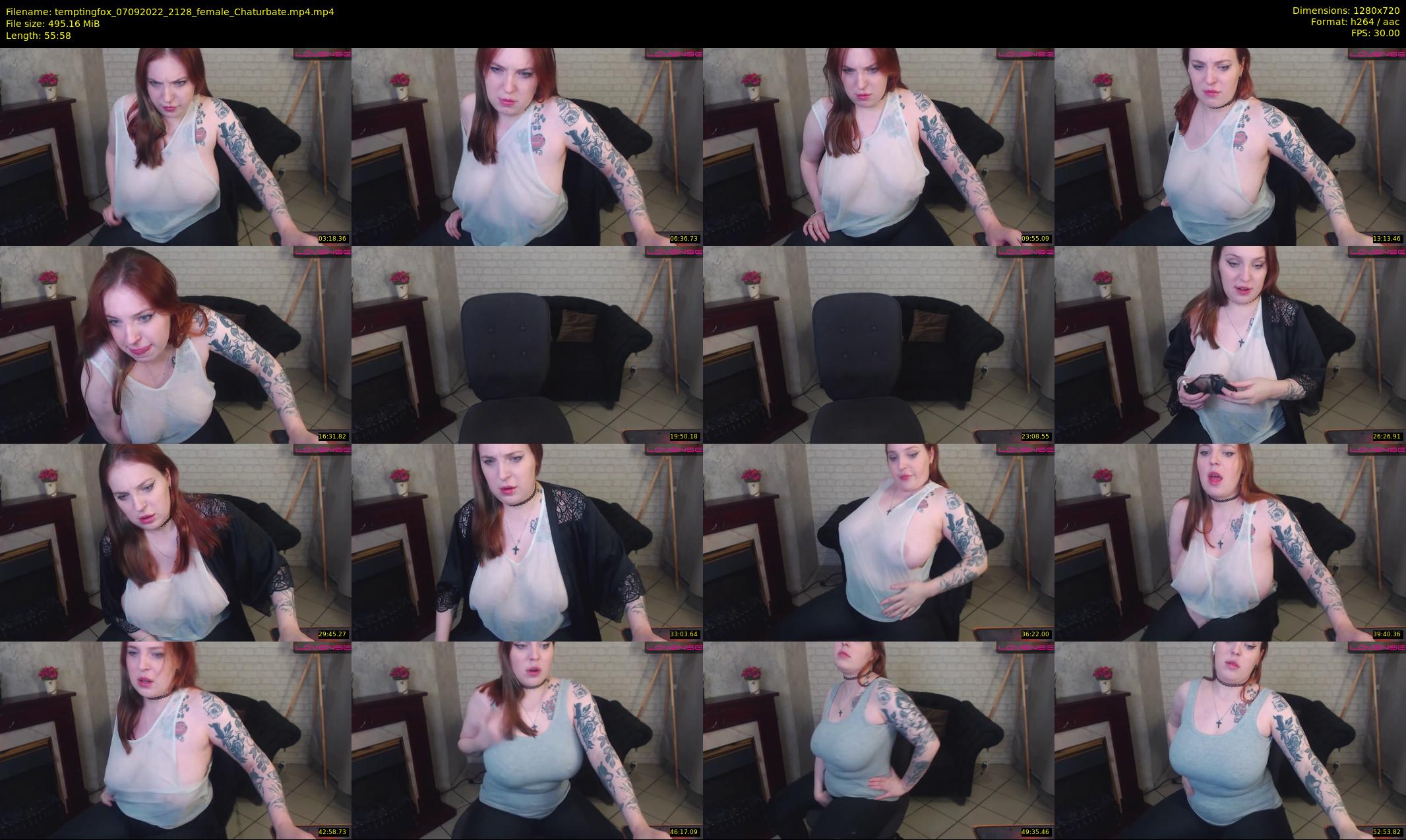 temptingfox — 56 minute Chaturbate female cam show recording, 720p, Sep 7, 2022