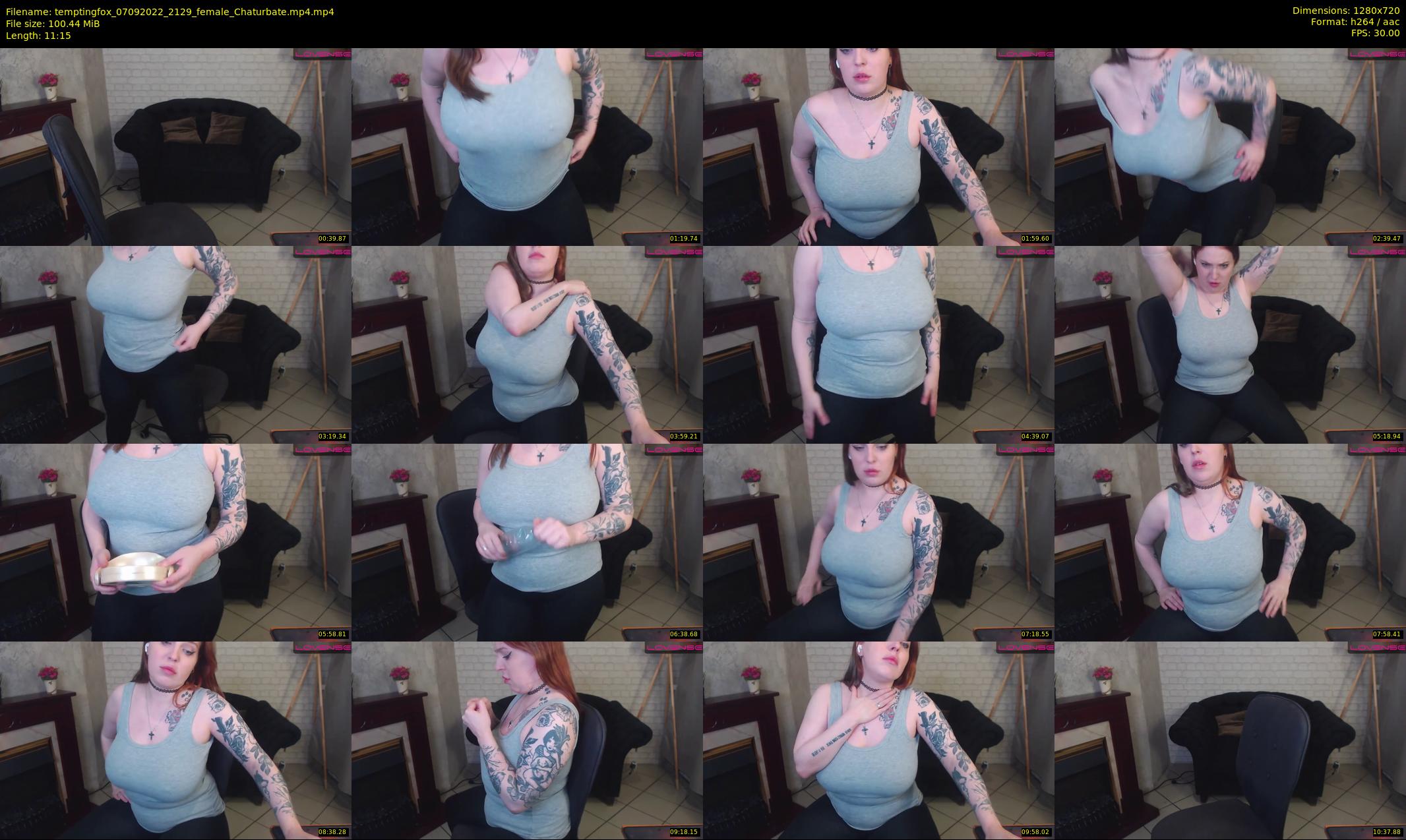 temptingfox — 12 minute Chaturbate female cam show recording, 720p, Sep 7, 2022
