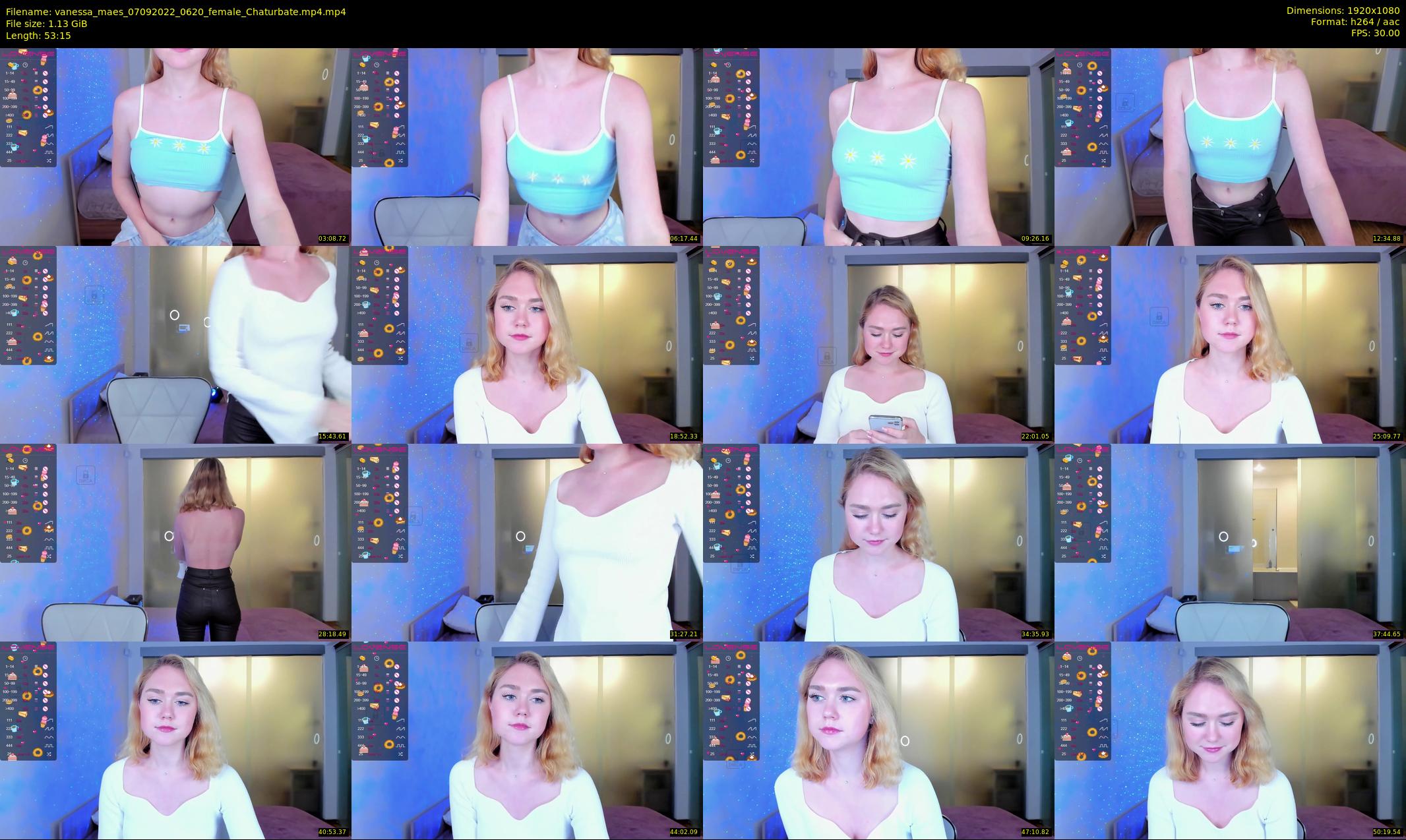 vanessa_maes — 54 minute Chaturbate female cam show recording, 1080p, Sep 7, 2022