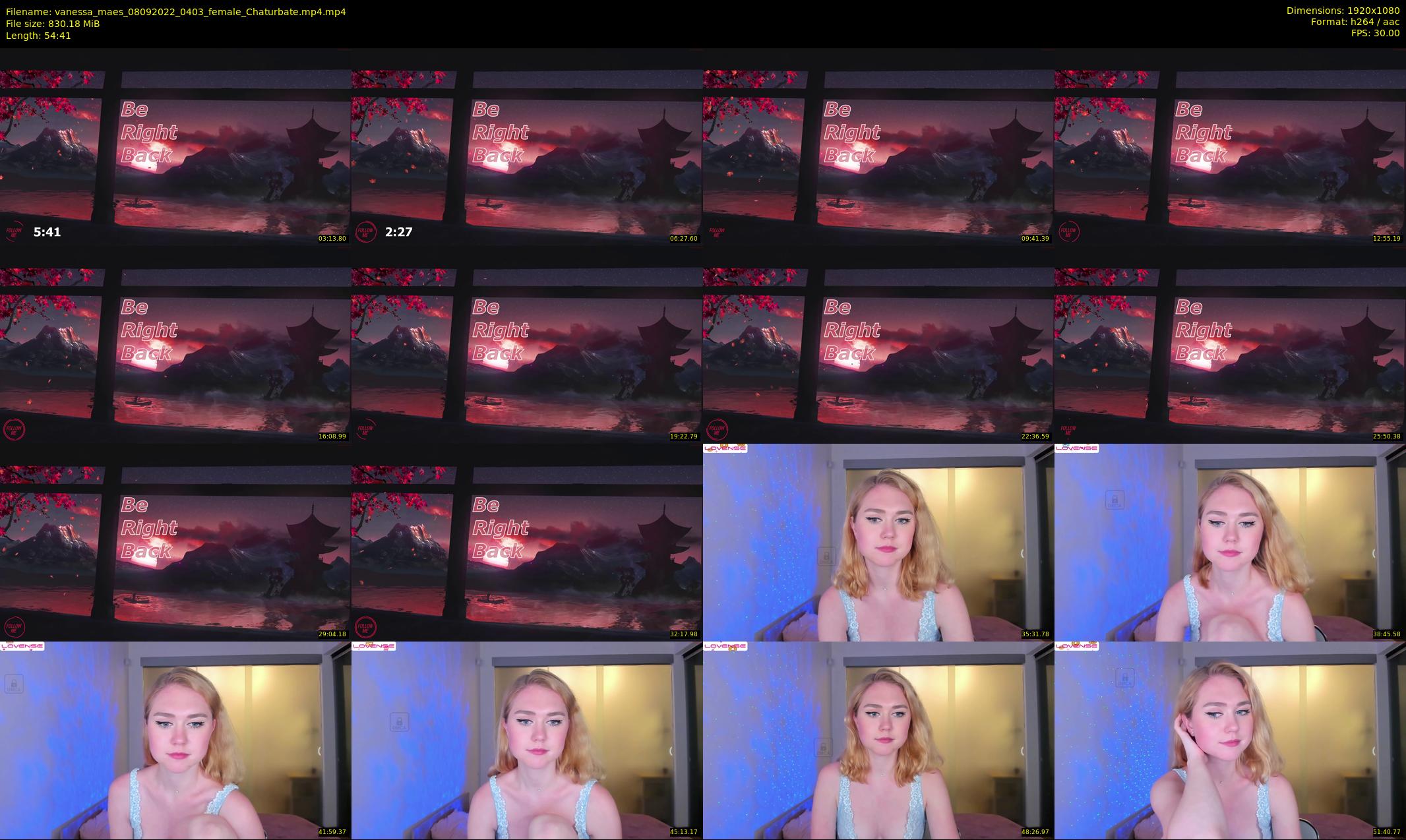 vanessa_maes — 55 minute Chaturbate female cam show recording, 1080p, Sep 8, 2022