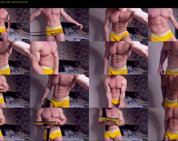 adam_muscle_ — 12 minute Chaturbate male cam show recording, 1080p, Sep 8, 2022