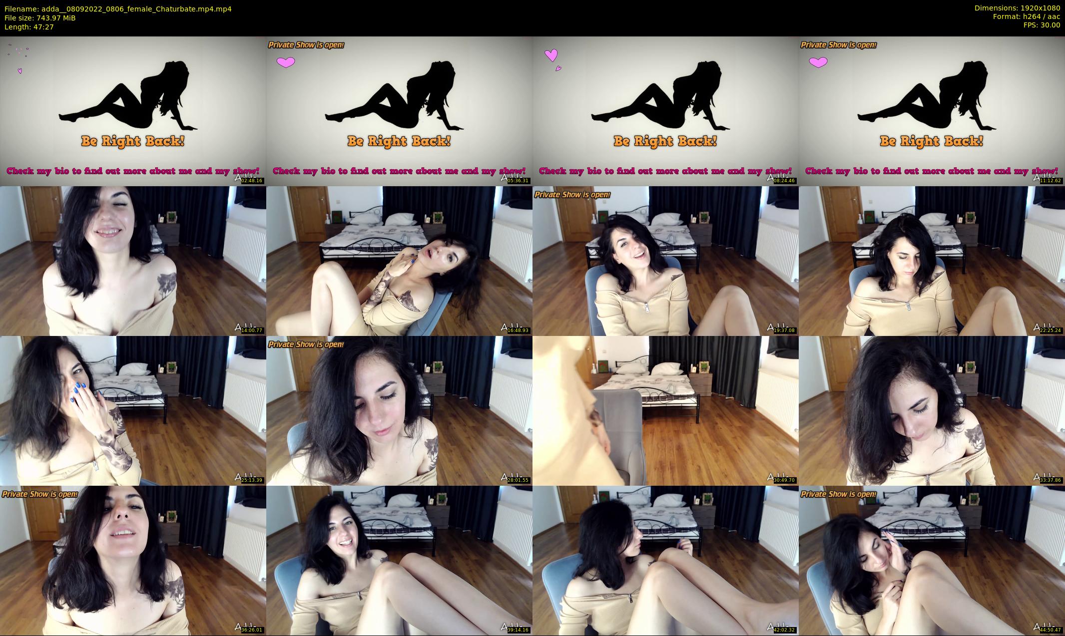 adda_ — 48 minute Chaturbate female cam show recording, 1080p, Sep 8, 2022