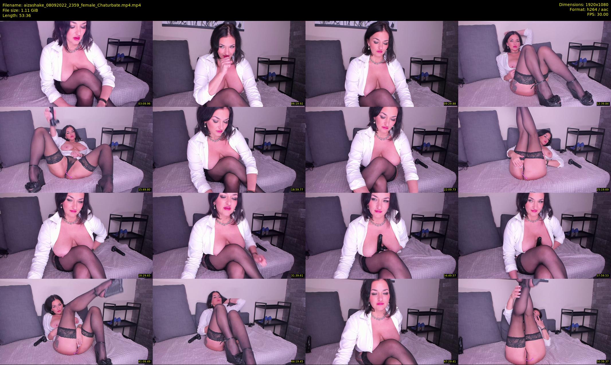 aizashake — 54 minute Chaturbate female cam show recording, 1080p, Sep 8, 2022