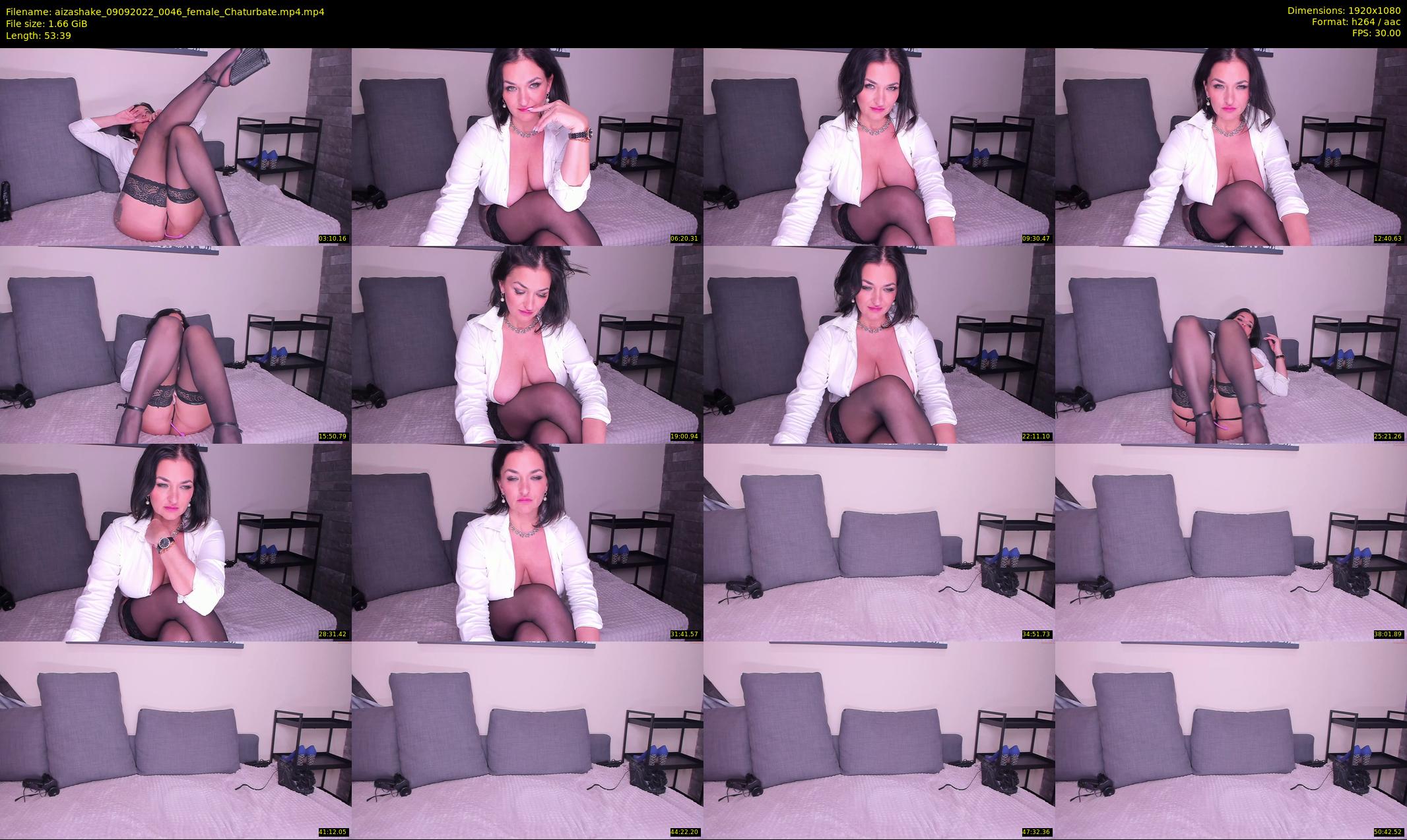 aizashake — 54 minute Chaturbate female cam show recording, 1080p, Sep 9, 2022