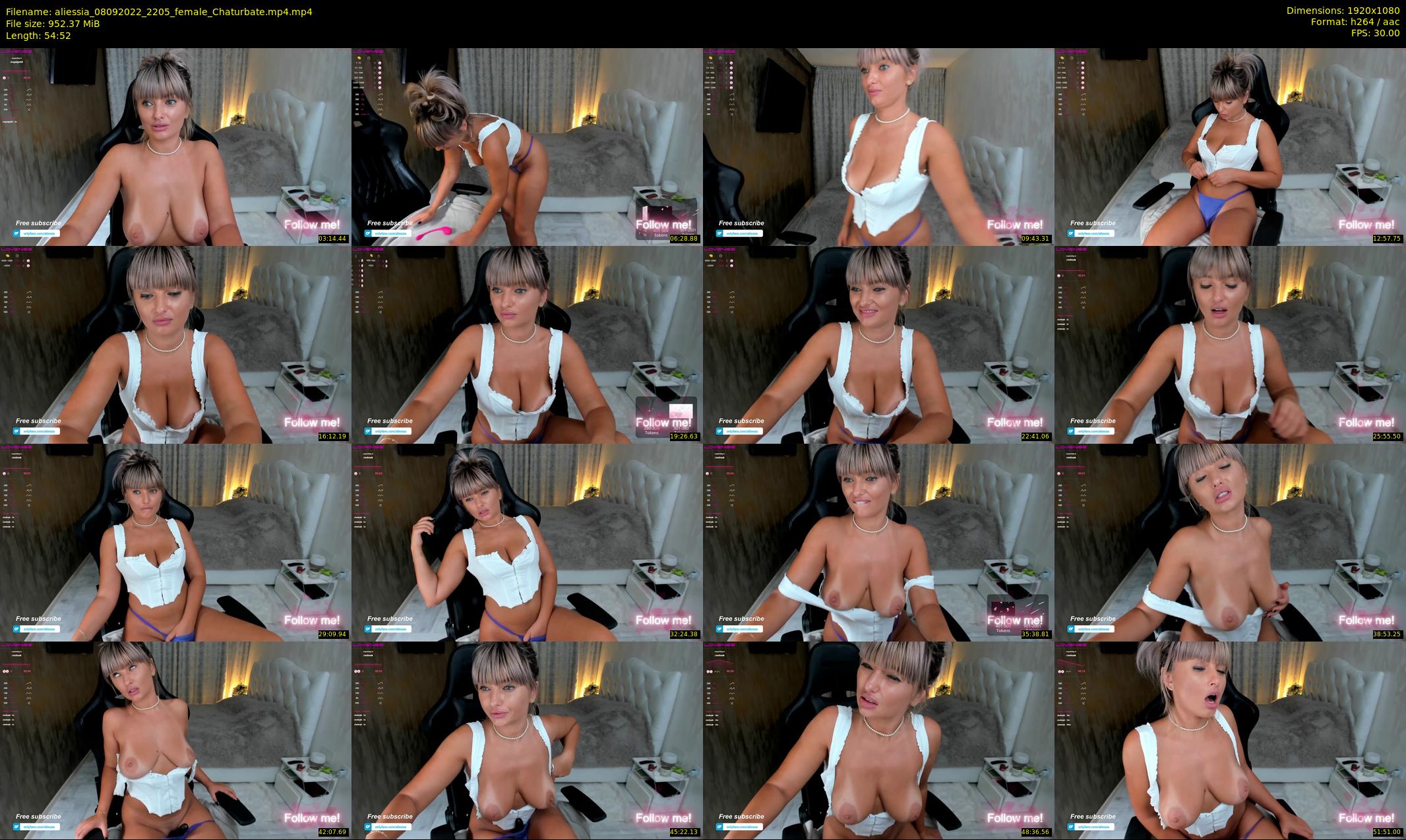aliessia — 55 minute Chaturbate female cam show recording, 1080p, Sep 8, 2022