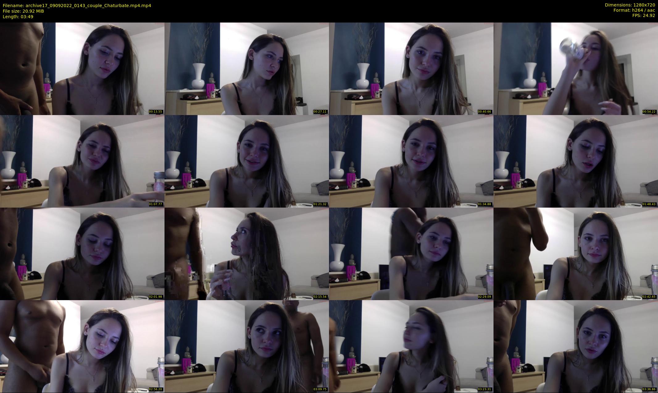 archive17 — 4 minute Chaturbate couple cam show recording, 720p, Sep 9, 2022