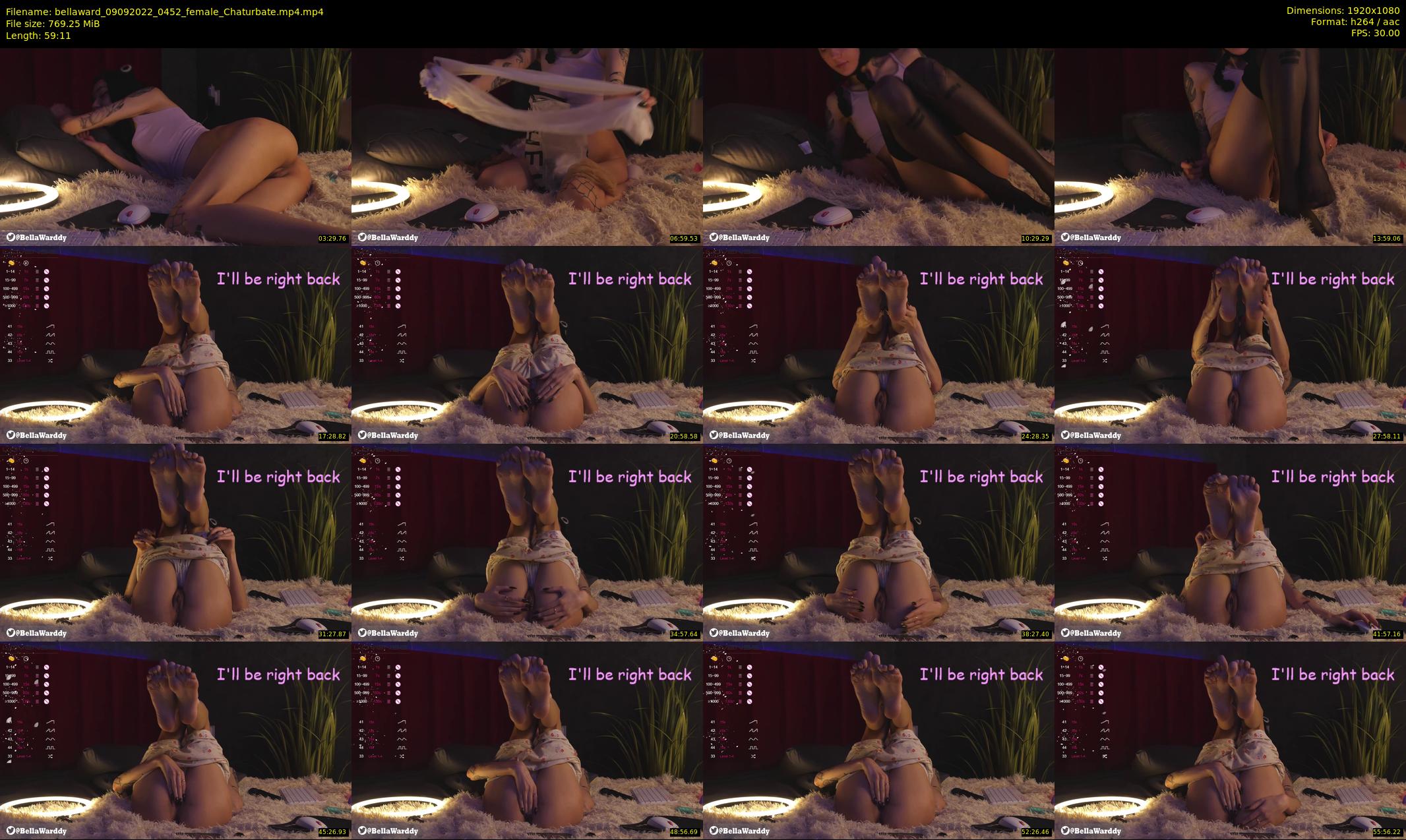 bellaward — 60 minute Chaturbate female cam show recording, 1080p, Sep 9, 2022