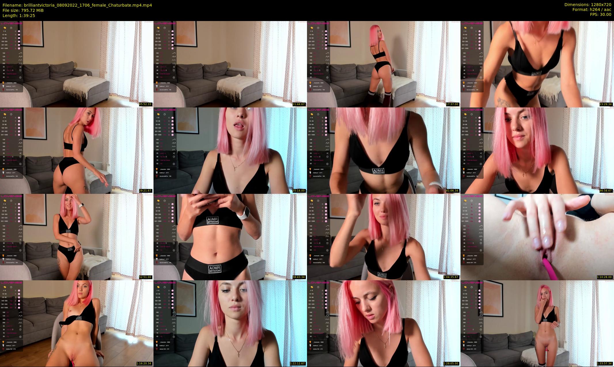 brilliantvictoria — 100 minute Chaturbate female cam show recording, 720p, Sep 8, 2022