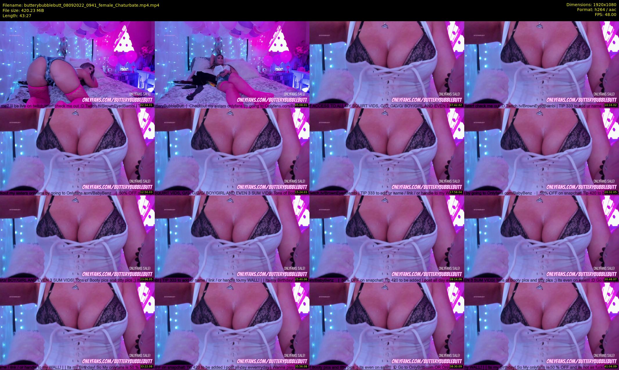 butterybubblebutt — 44 minute Chaturbate couple cam show recording, 1080p, Sep 8, 2022