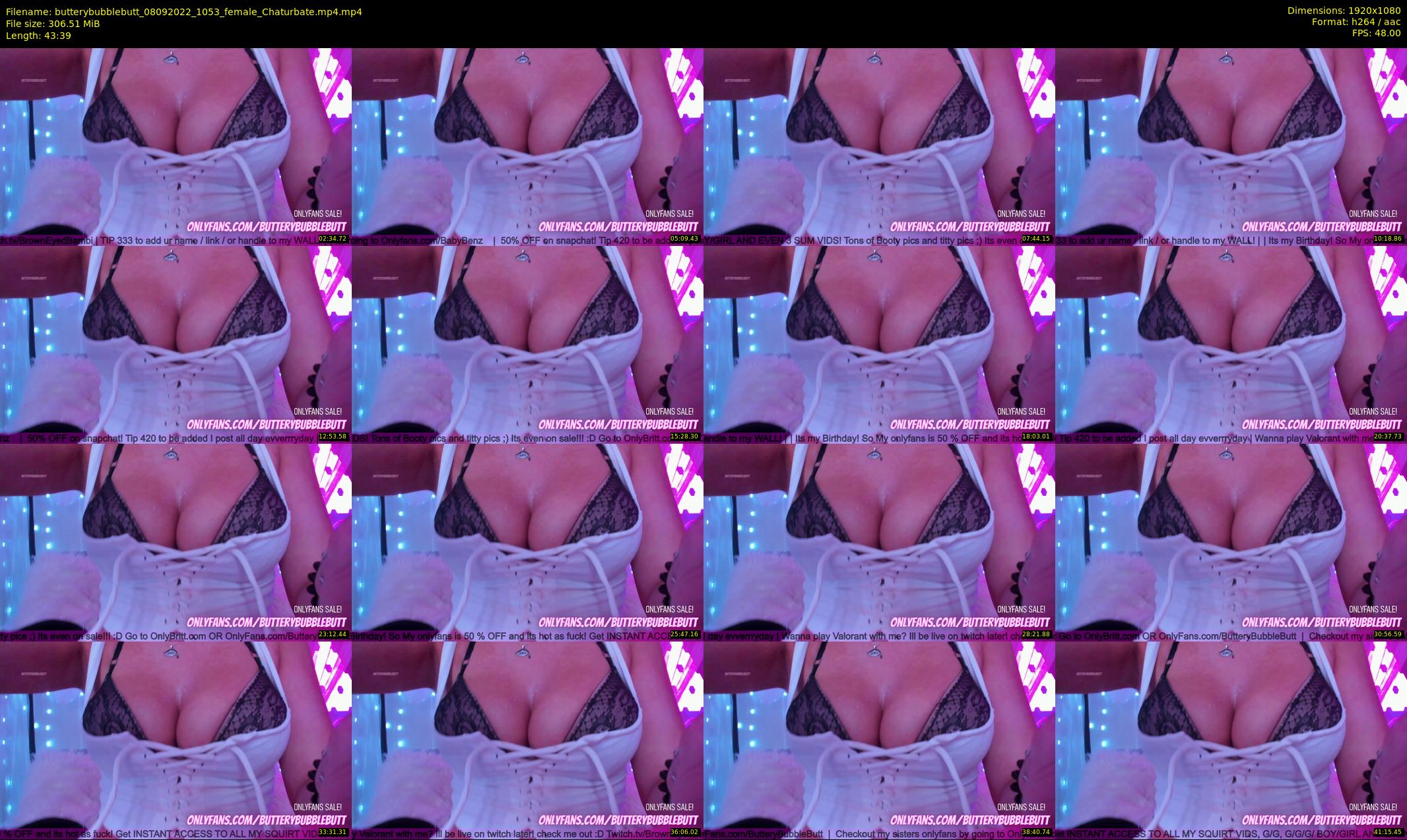 butterybubblebutt — 44 minute Chaturbate couple cam show recording, 1080p, Sep 8, 2022