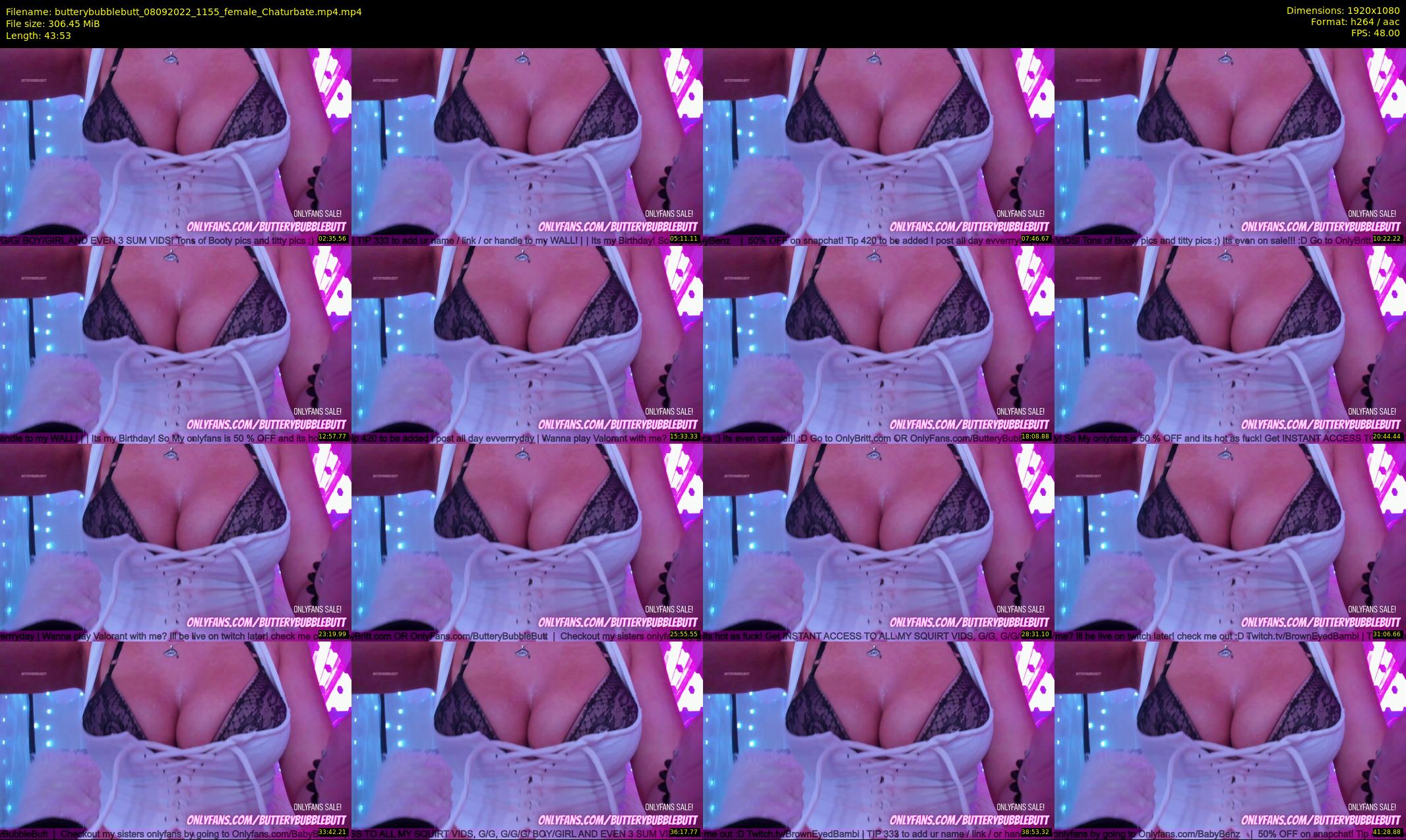 butterybubblebutt — 44 minute Chaturbate couple cam show recording, 1080p, Sep 8, 2022