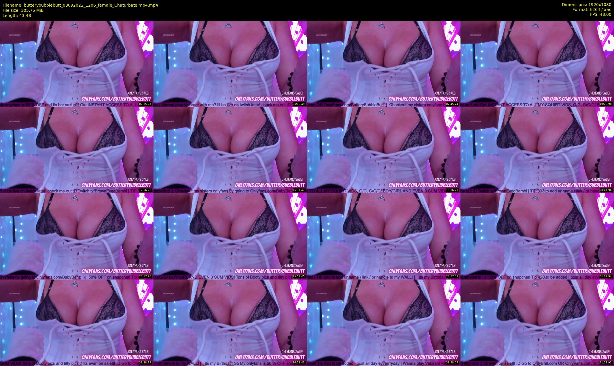 butterybubblebutt — 44 minute Chaturbate couple cam show recording, 1080p, Sep 8, 2022