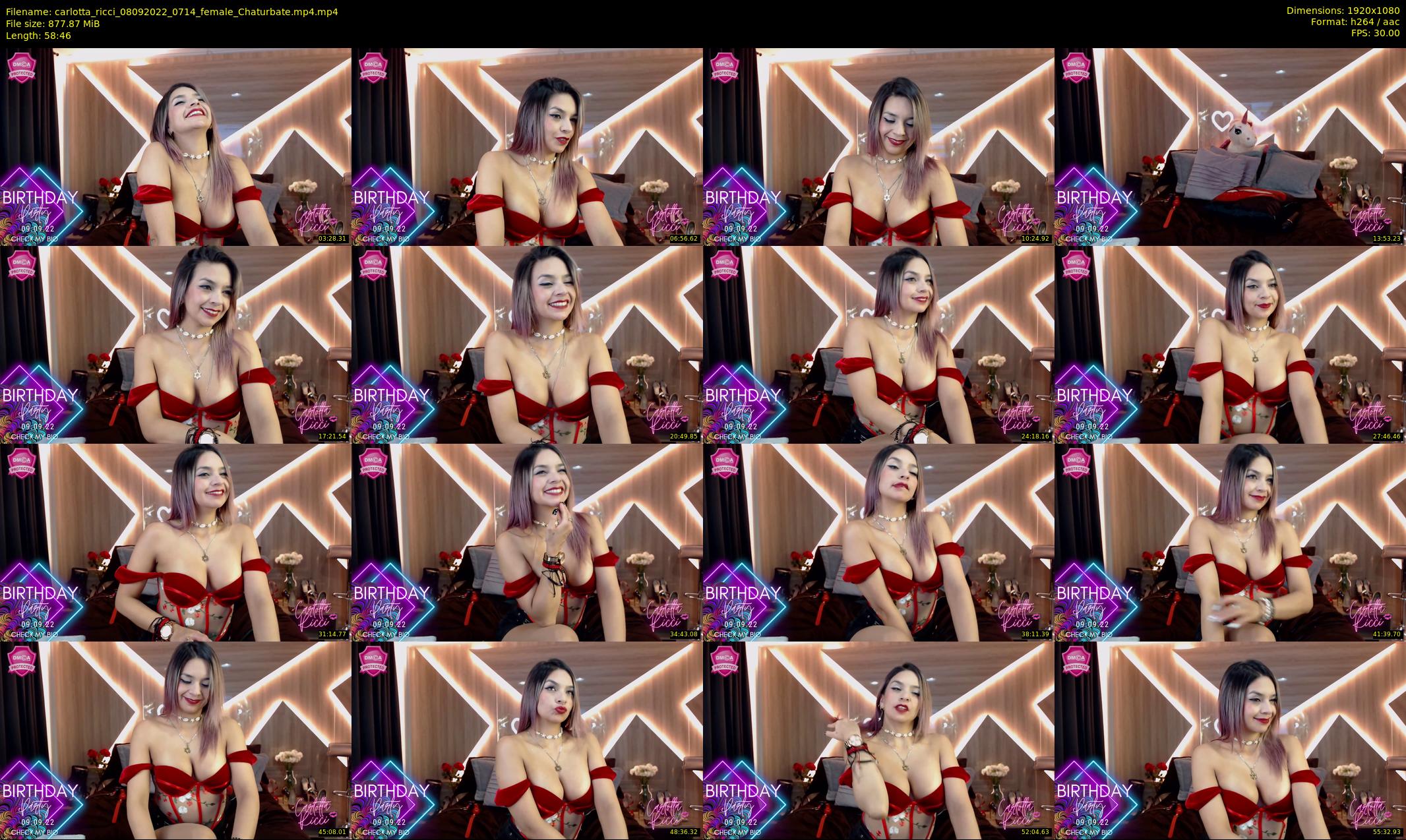 carlotta_ricci — 59 minute Chaturbate female cam show recording, 1080p, Sep 8, 2022