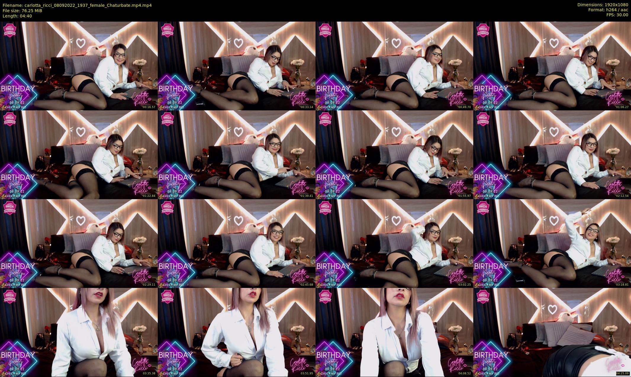 carlotta_ricci — 5 minute Chaturbate female cam show recording, 1080p, Sep 8, 2022