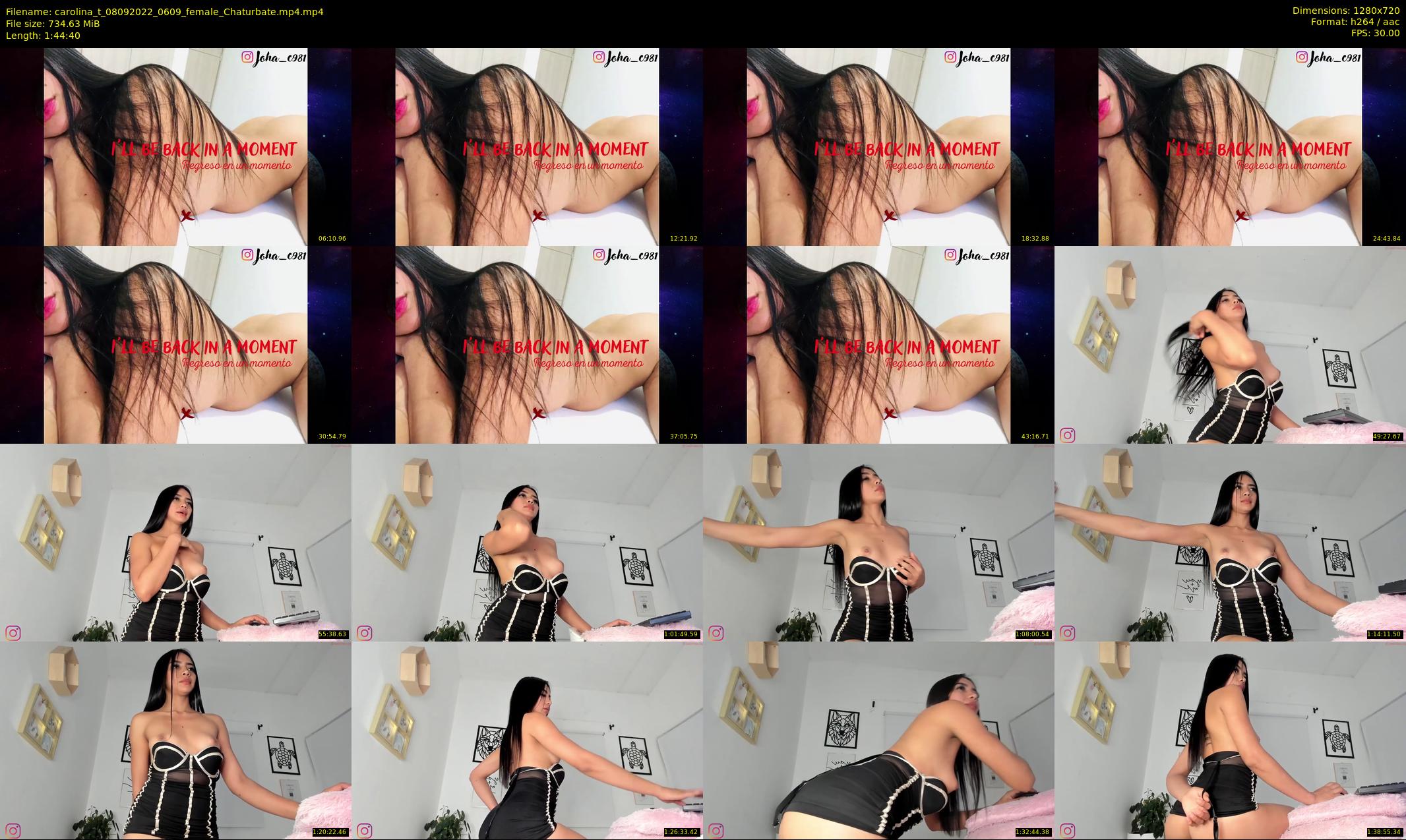 carolina_t — 105 minute Chaturbate female cam show recording, 720p, Sep 8, 2022