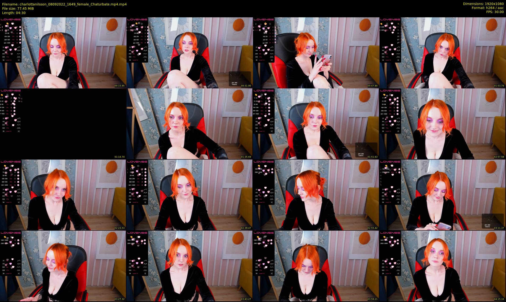 charlottanilsson — 5 minute Chaturbate female cam show recording, 1080p, Sep 8, 2022