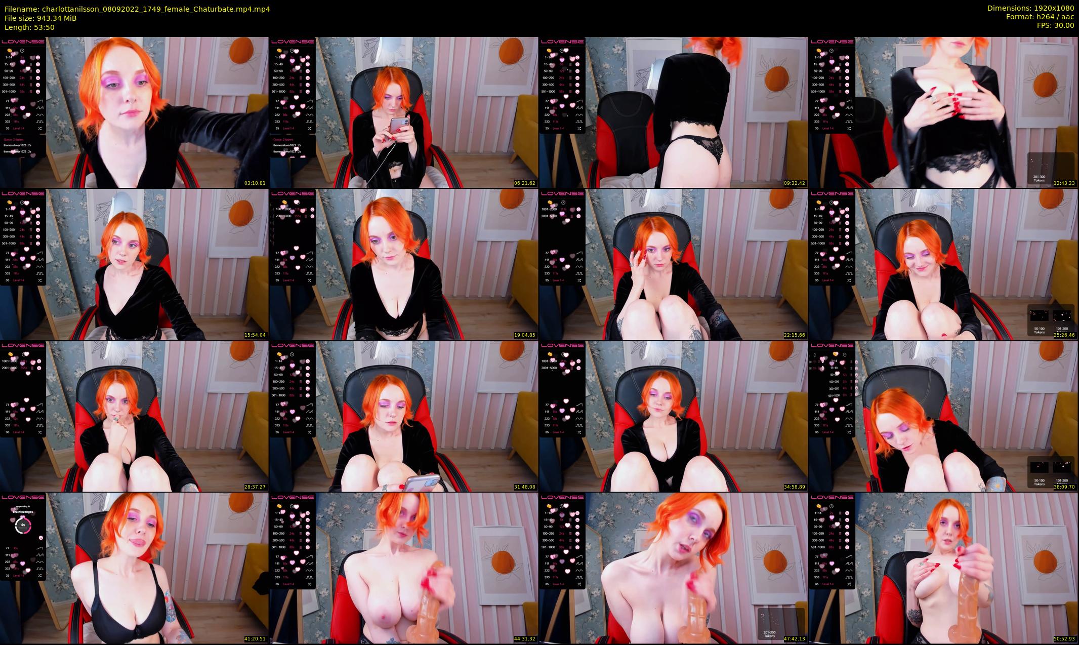charlottanilsson — 54 minute Chaturbate female cam show recording, 1080p, Sep 8, 2022