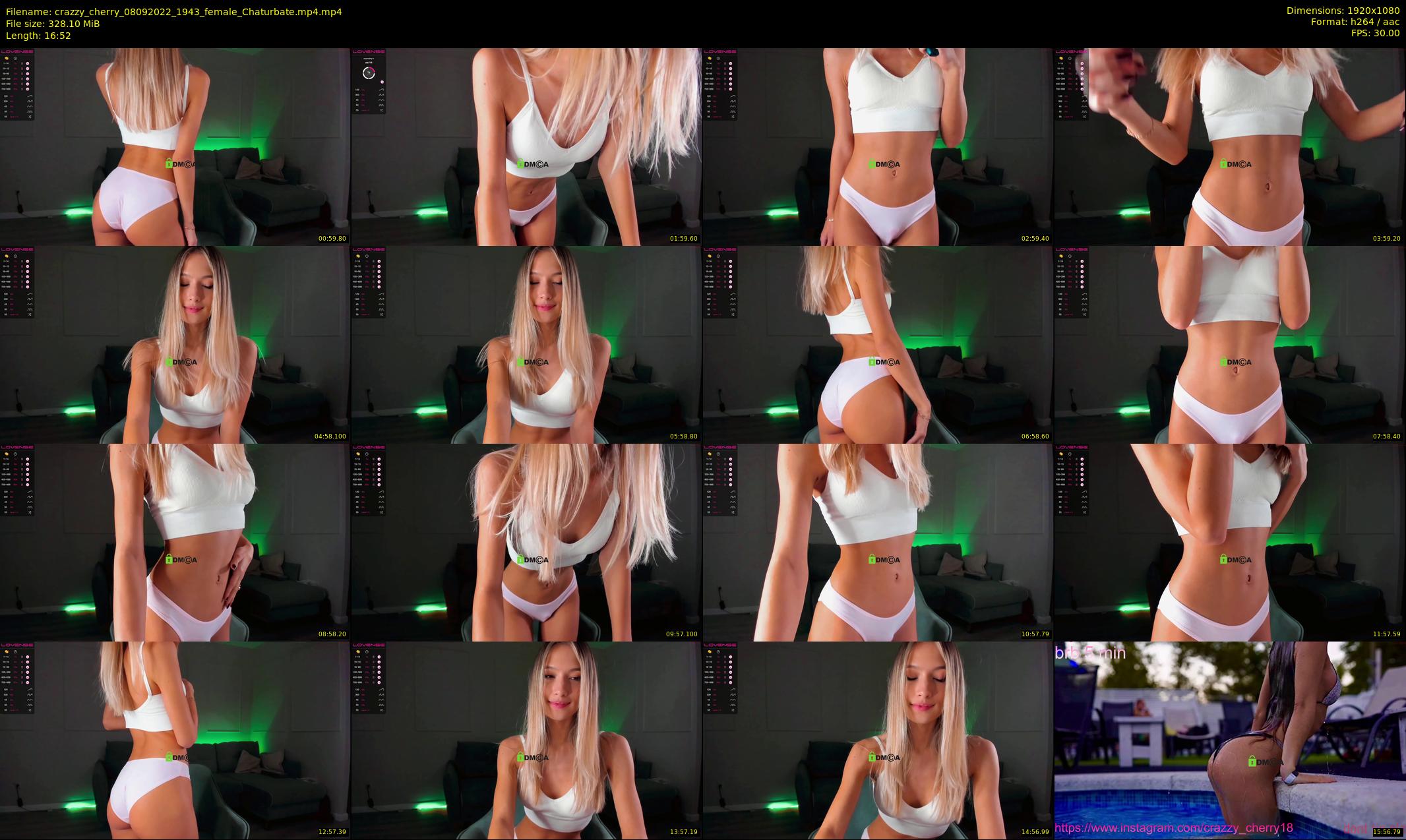 crazzy_cherry — 17 minute Chaturbate female cam show recording, 1080p, Sep 8, 2022
