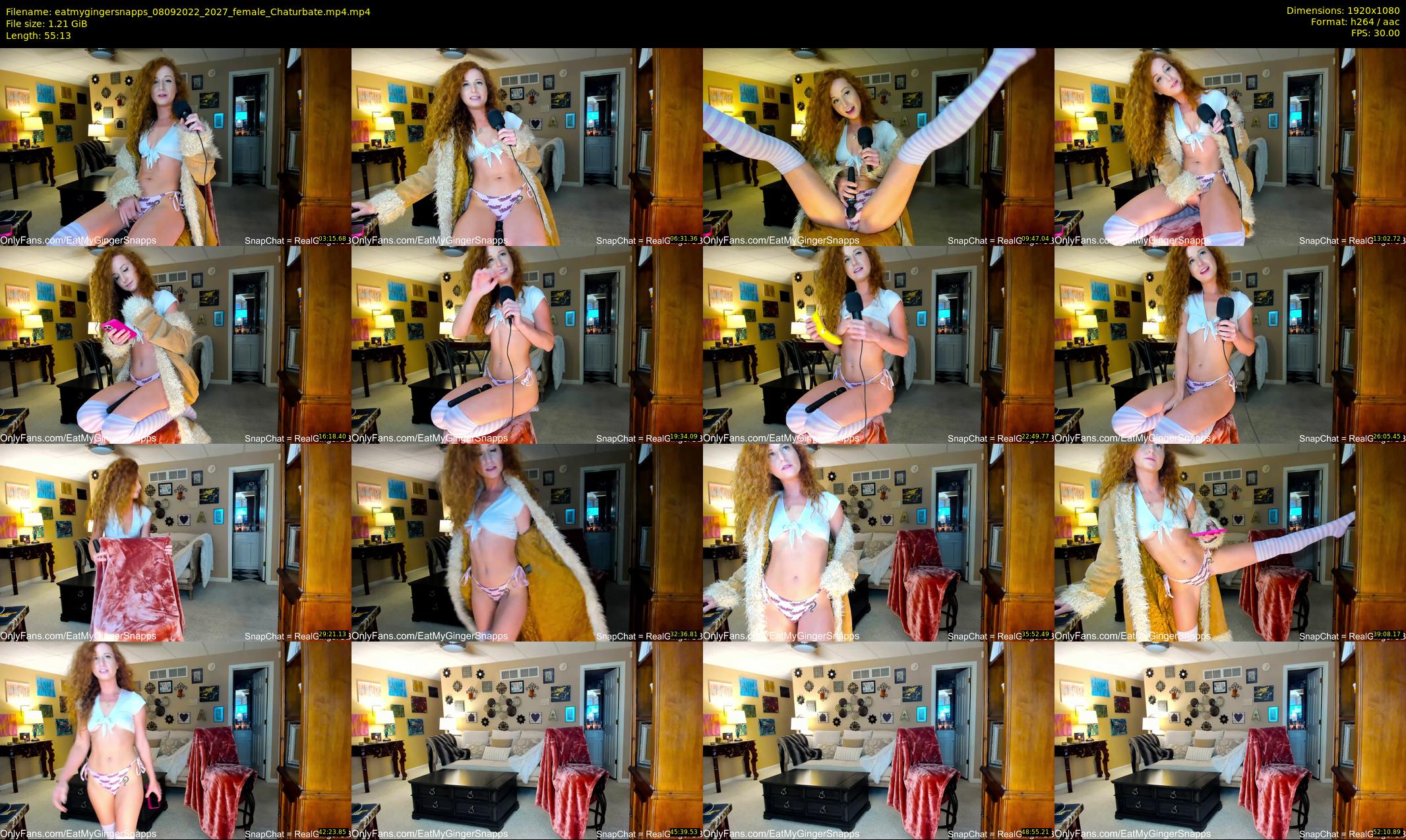 eatmygingersnapps — 56 minute Chaturbate female cam show recording, 1080p, Sep 8, 2022