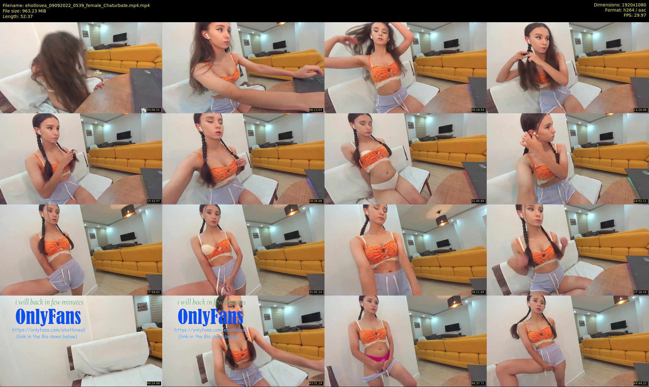 ehotlovea — 53 minute Chaturbate female cam show recording, 1080p, Sep 9, 2022