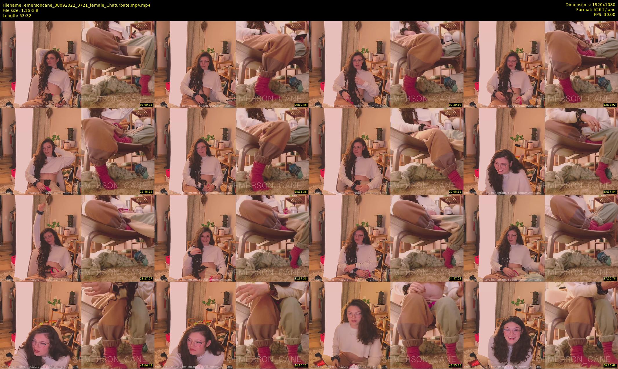 emersoncane — 54 minute Chaturbate female cam show recording, 1080p, Sep 8, 2022
