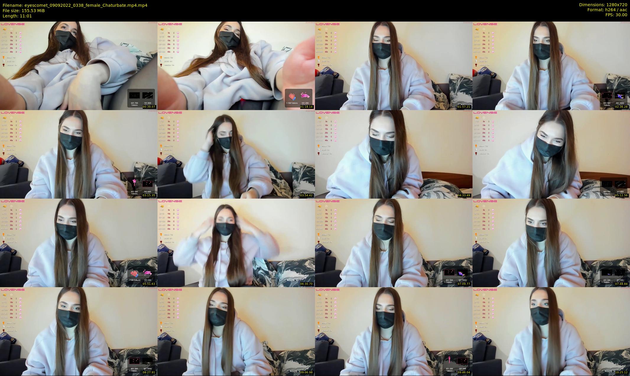 eyescomet — 12 minute Chaturbate female cam show recording, 720p, Sep 9, 2022
