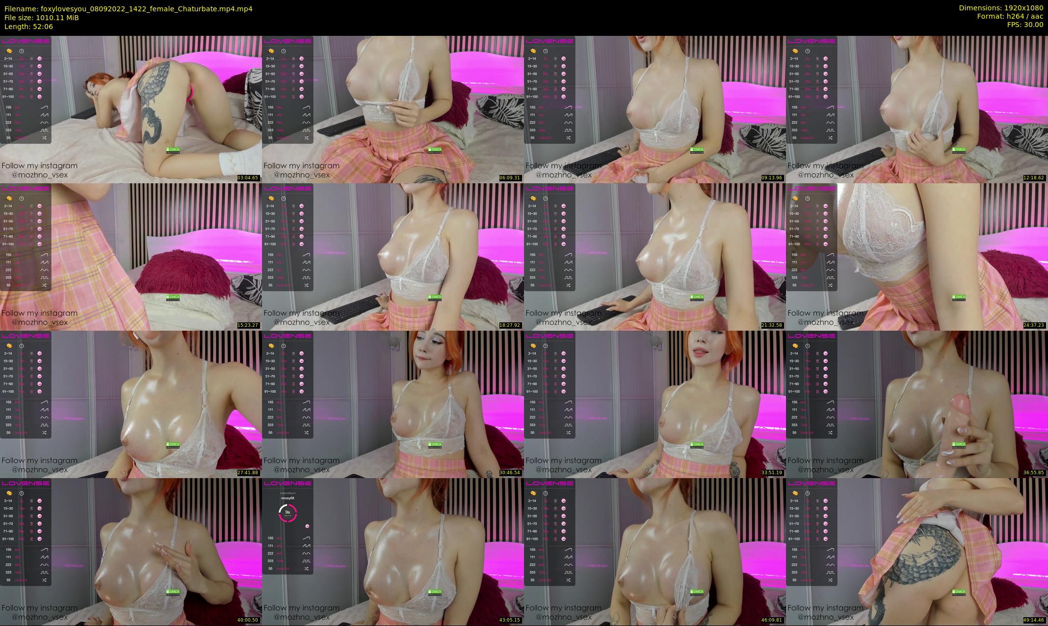 foxylovesyou — 53 minute Chaturbate female cam show recording, 1080p, Sep 8, 2022