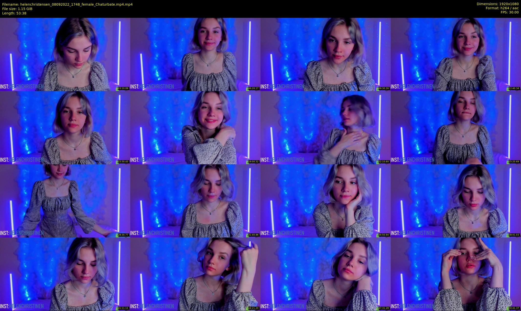 helenchristensen — 54 minute Chaturbate female cam show recording, 1080p, Sep 8, 2022