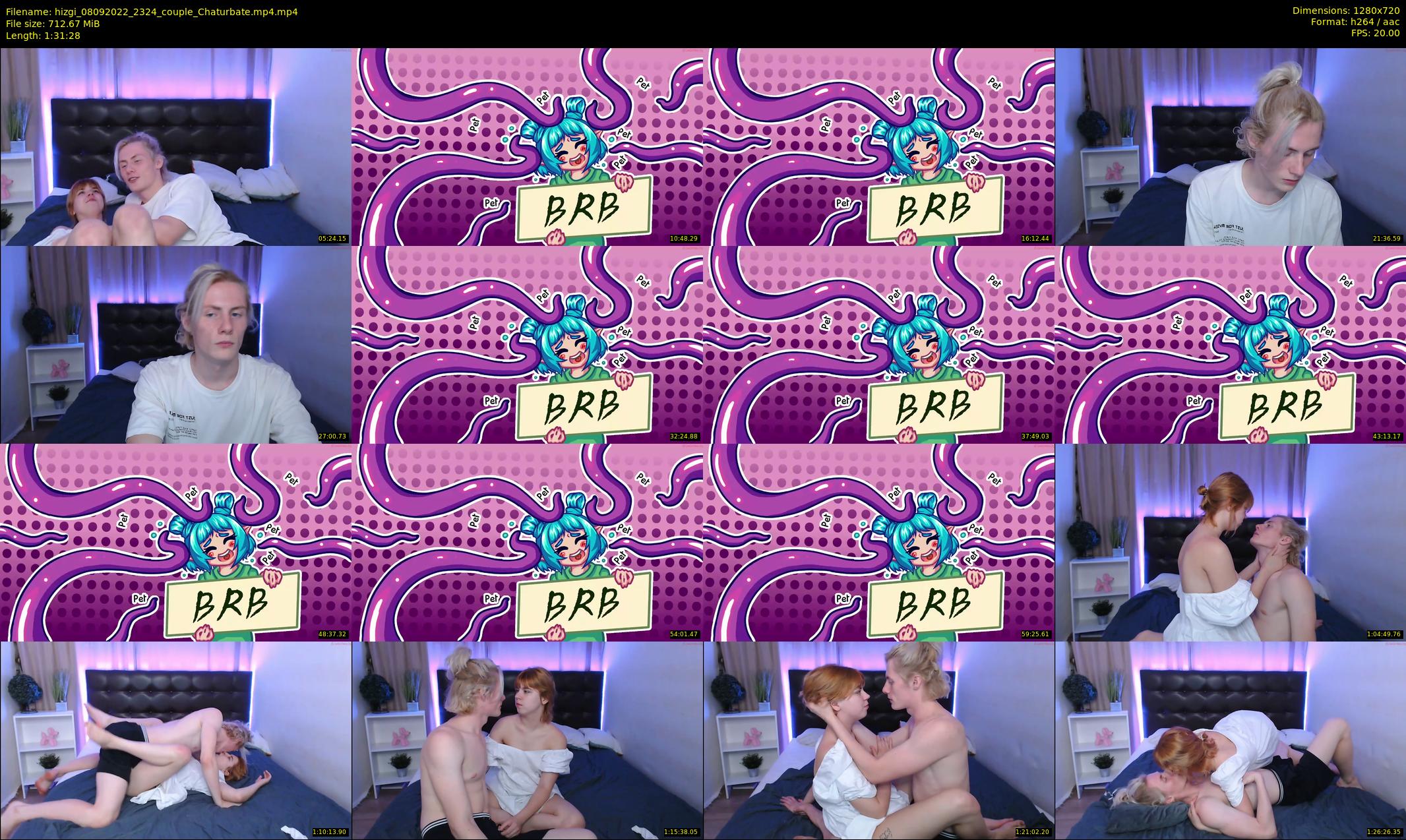 hizgi — 92 minute Chaturbate couple cam show recording, 720p, Sep 8, 2022