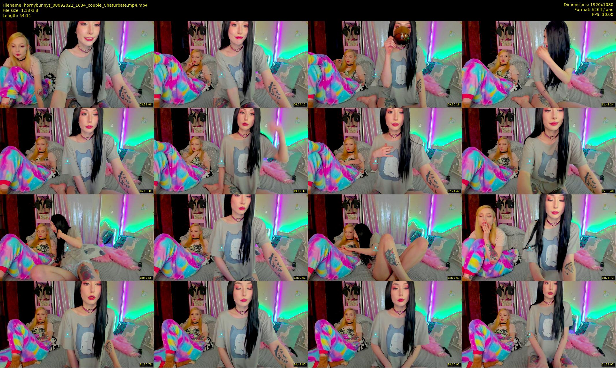 hornybunnys — 55 minute Chaturbate couple cam show recording, 1080p, Sep 8, 2022