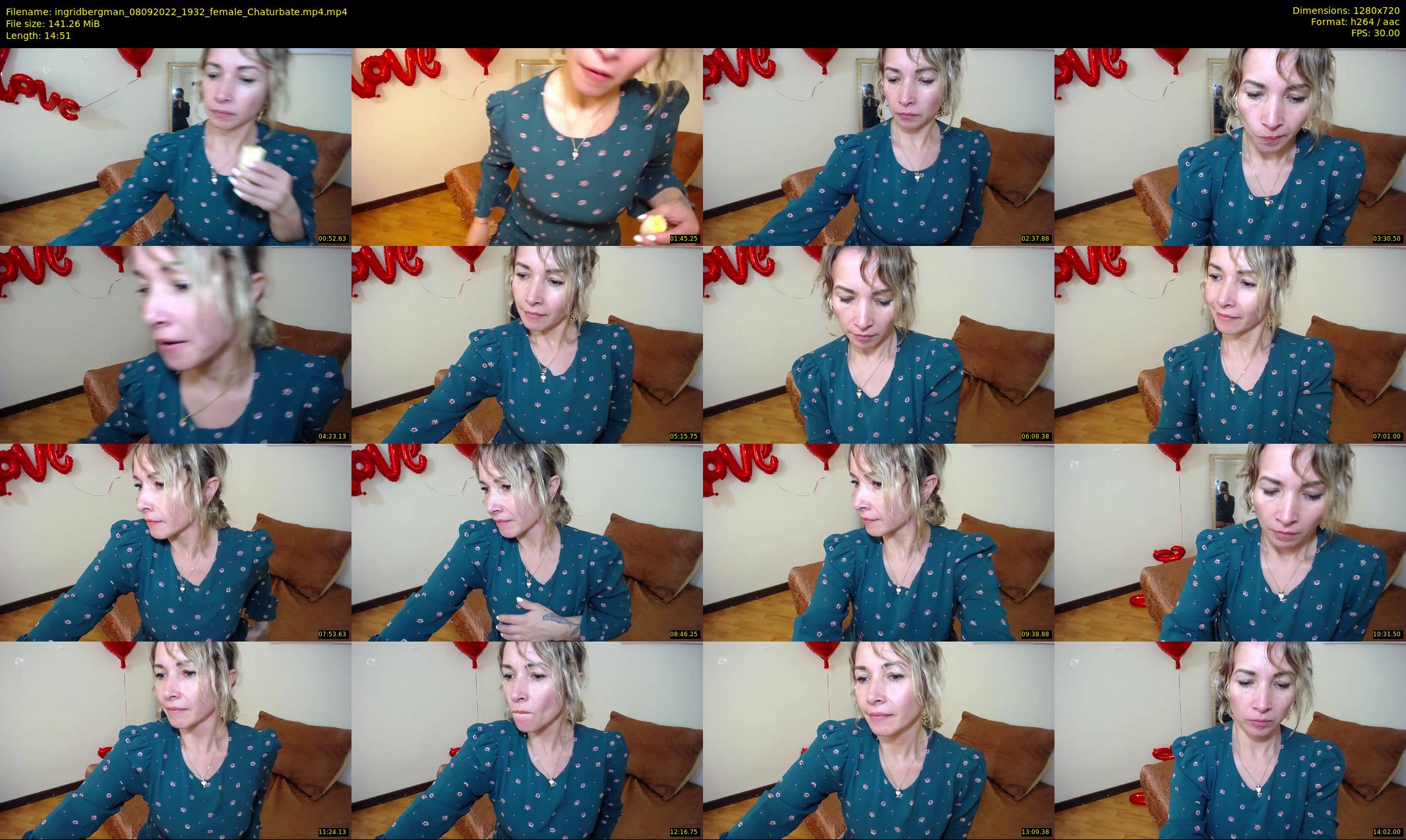 ingridbergman — 15 minute Chaturbate female cam show recording, 720p, Sep 8, 2022