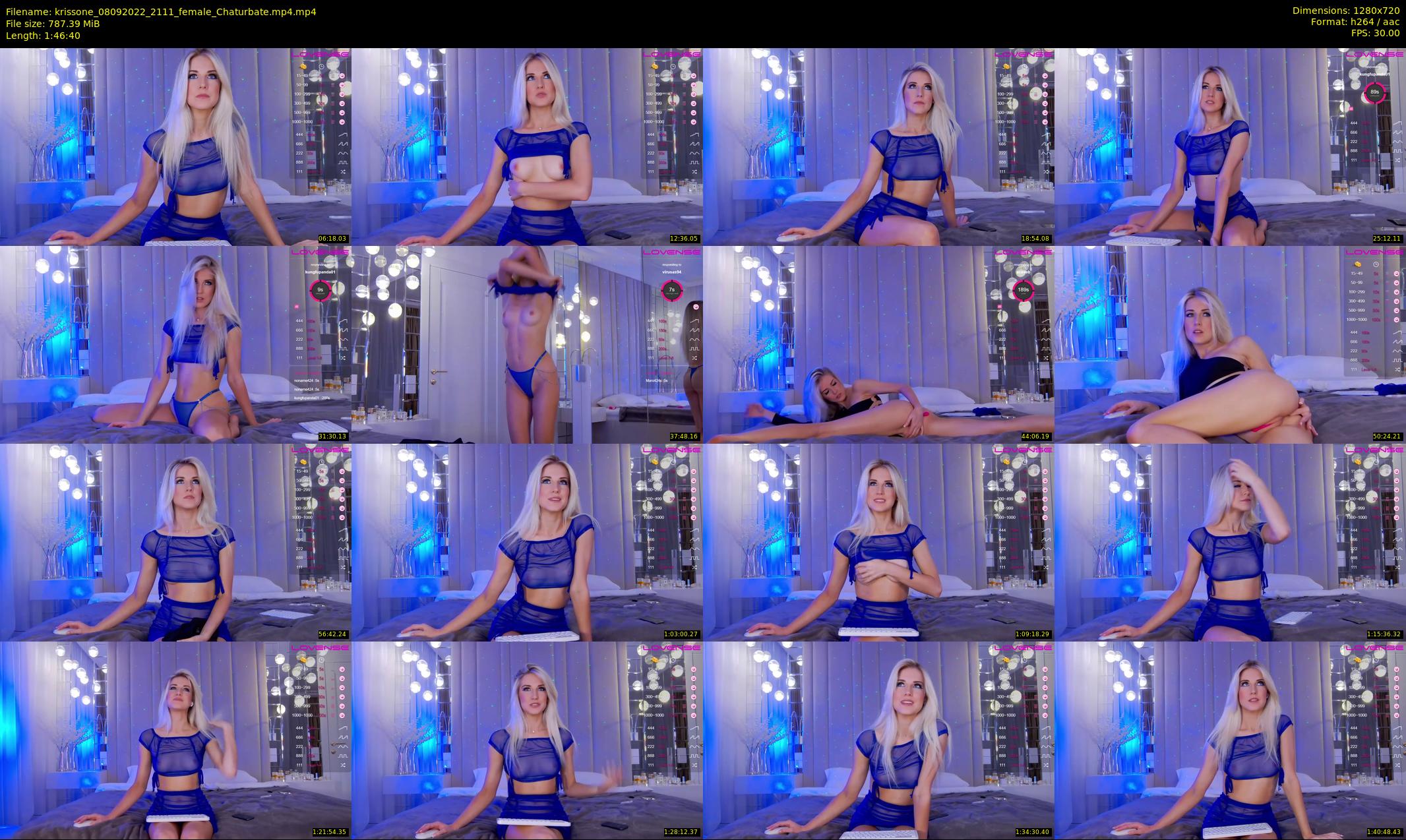 krissone — 107 minute Chaturbate female cam show recording, 720p, Sep 8, 2022