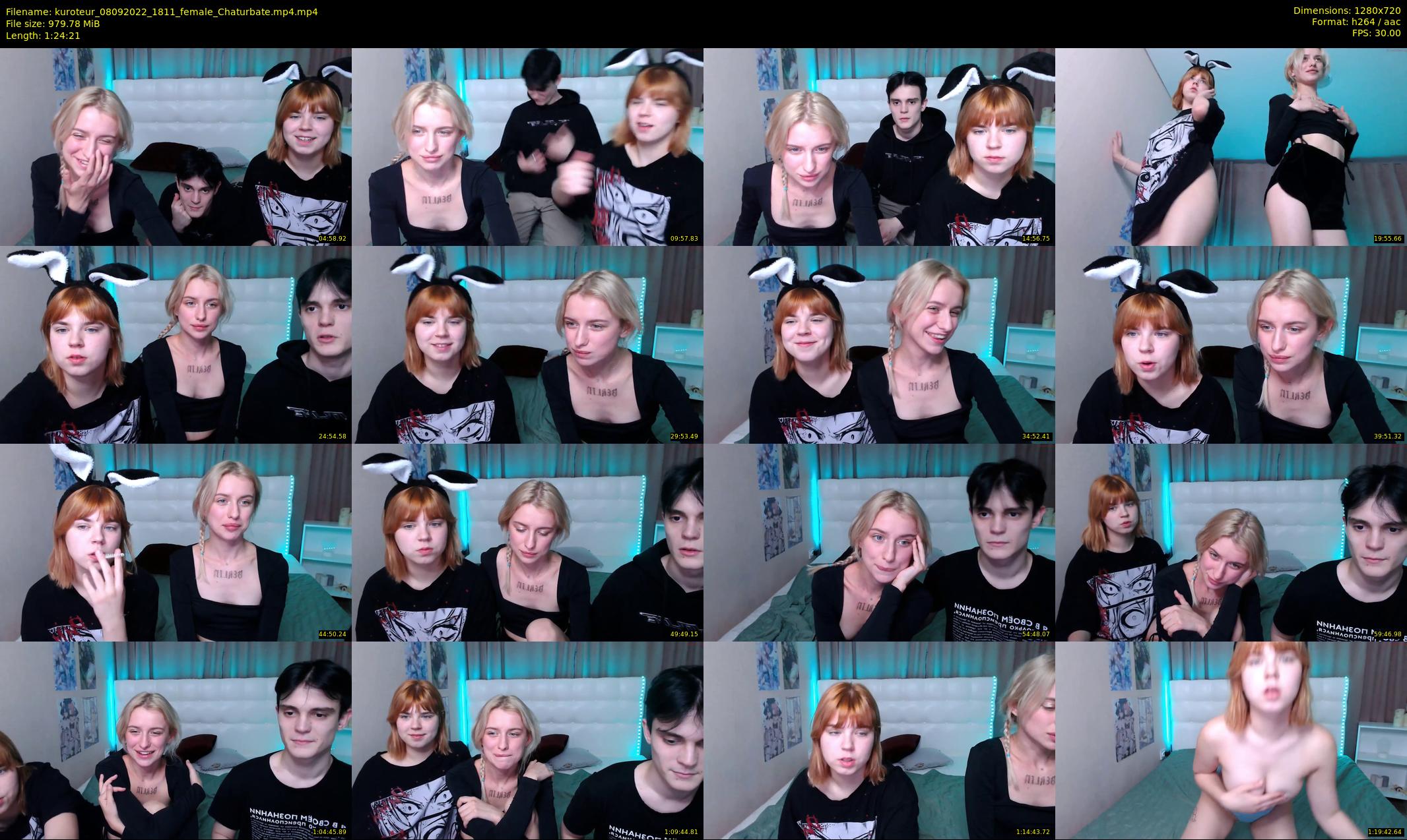 kuroteur — 85 minute Chaturbate couple cam show recording, 720p, Sep 8, 2022